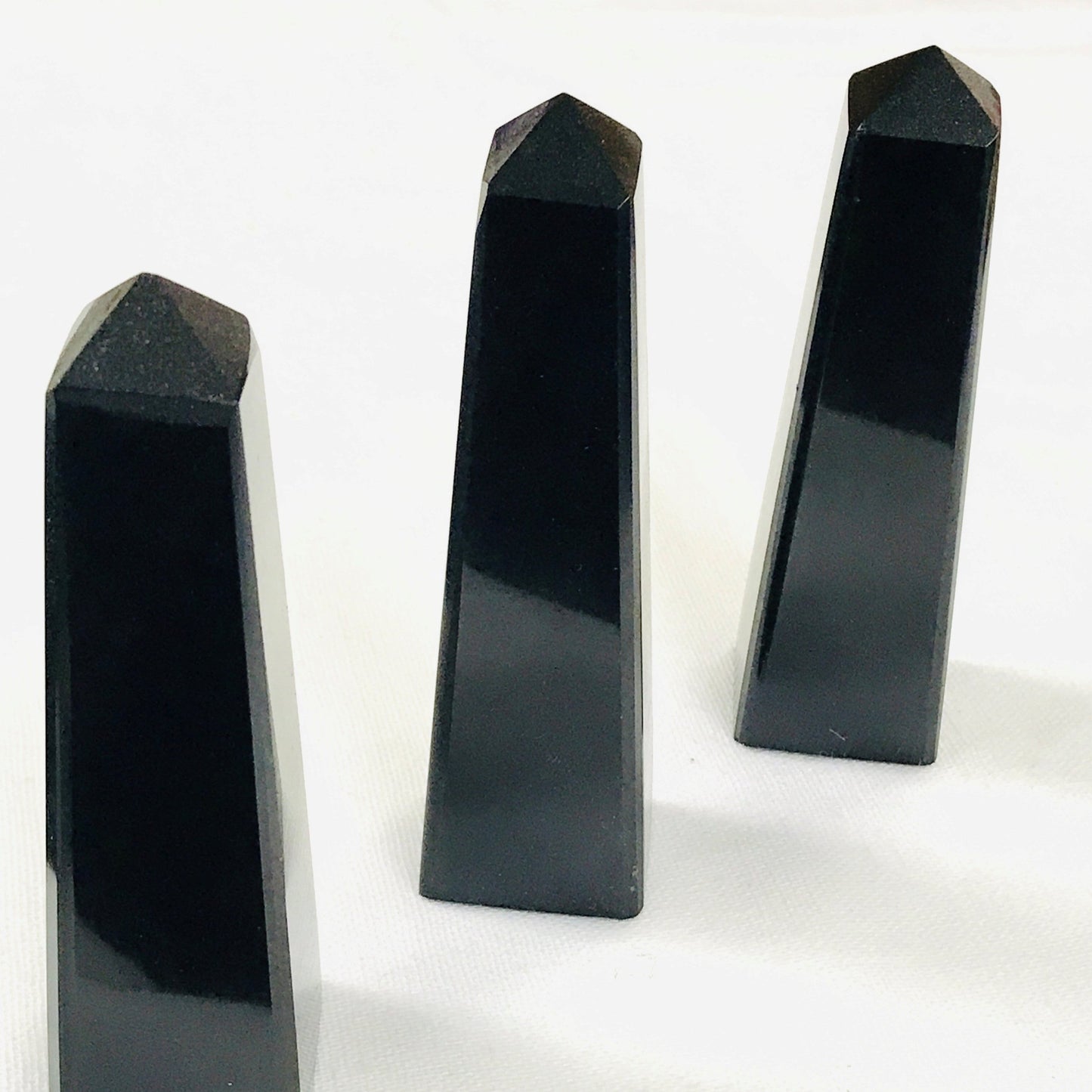 Black Obsidian Obelisk Tower – Natural Protection & Grounding Crystal