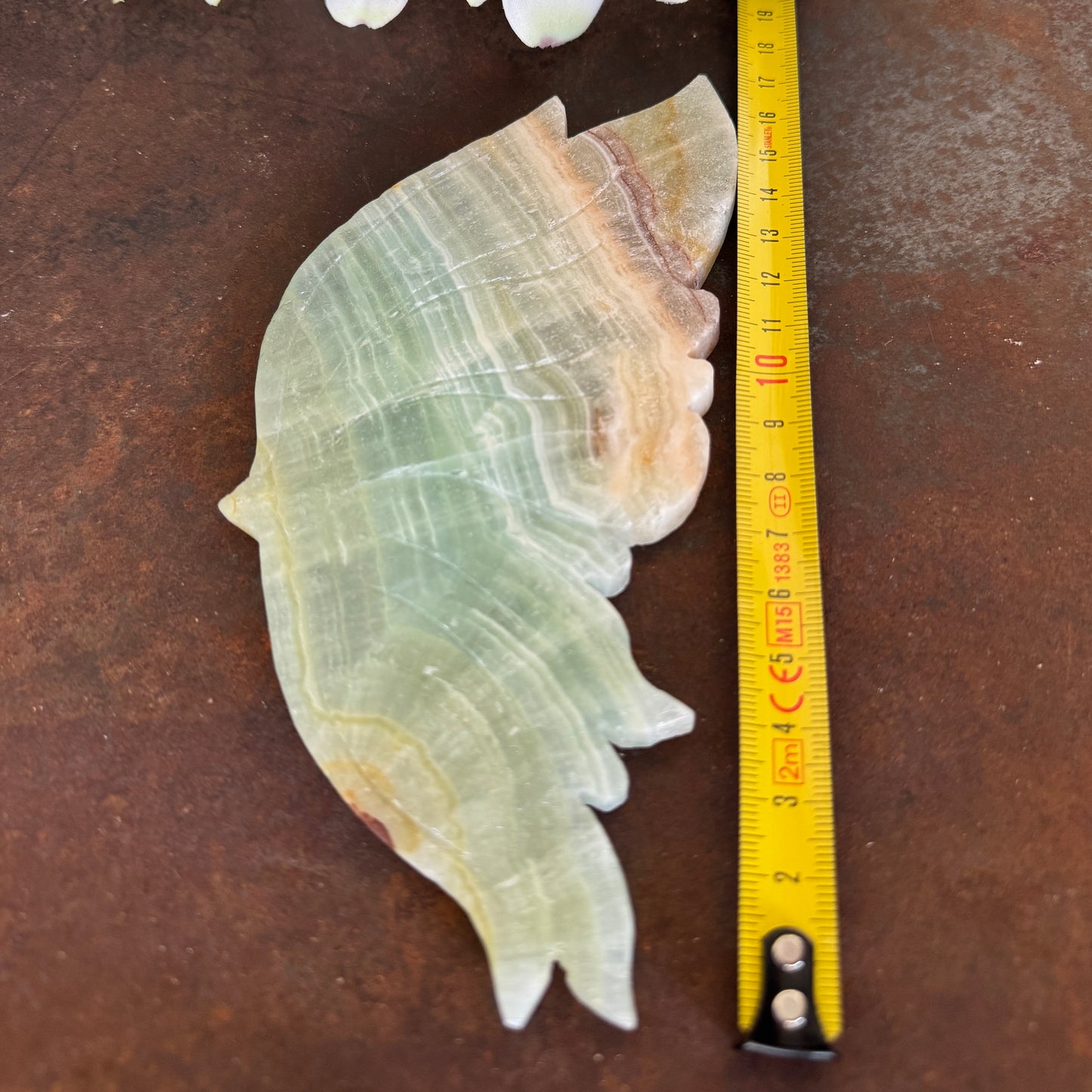 Caribbean Calcite Crystal Wings on Butterfly Stand – Serenity, Healing & Spiritual Transformation (C)