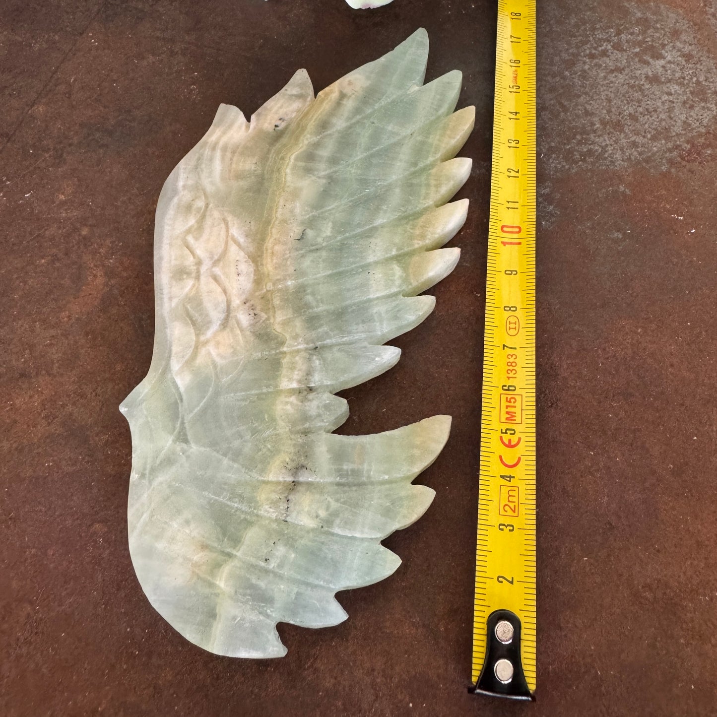 Caribbean Calcite Crystal Wings on Bird Stand – Spiritual Healing Ornament