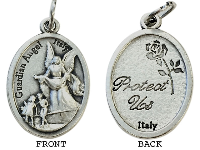 Guardian Angel Medal – 22mm Religious Medal for Protection & Divine Guidance