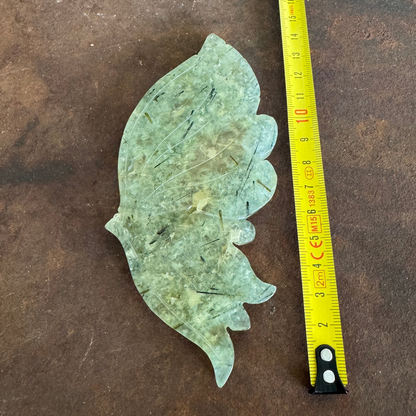 Prehnite Crystal Wings on Butterfly Stand – Transformation & Spiritual Healing