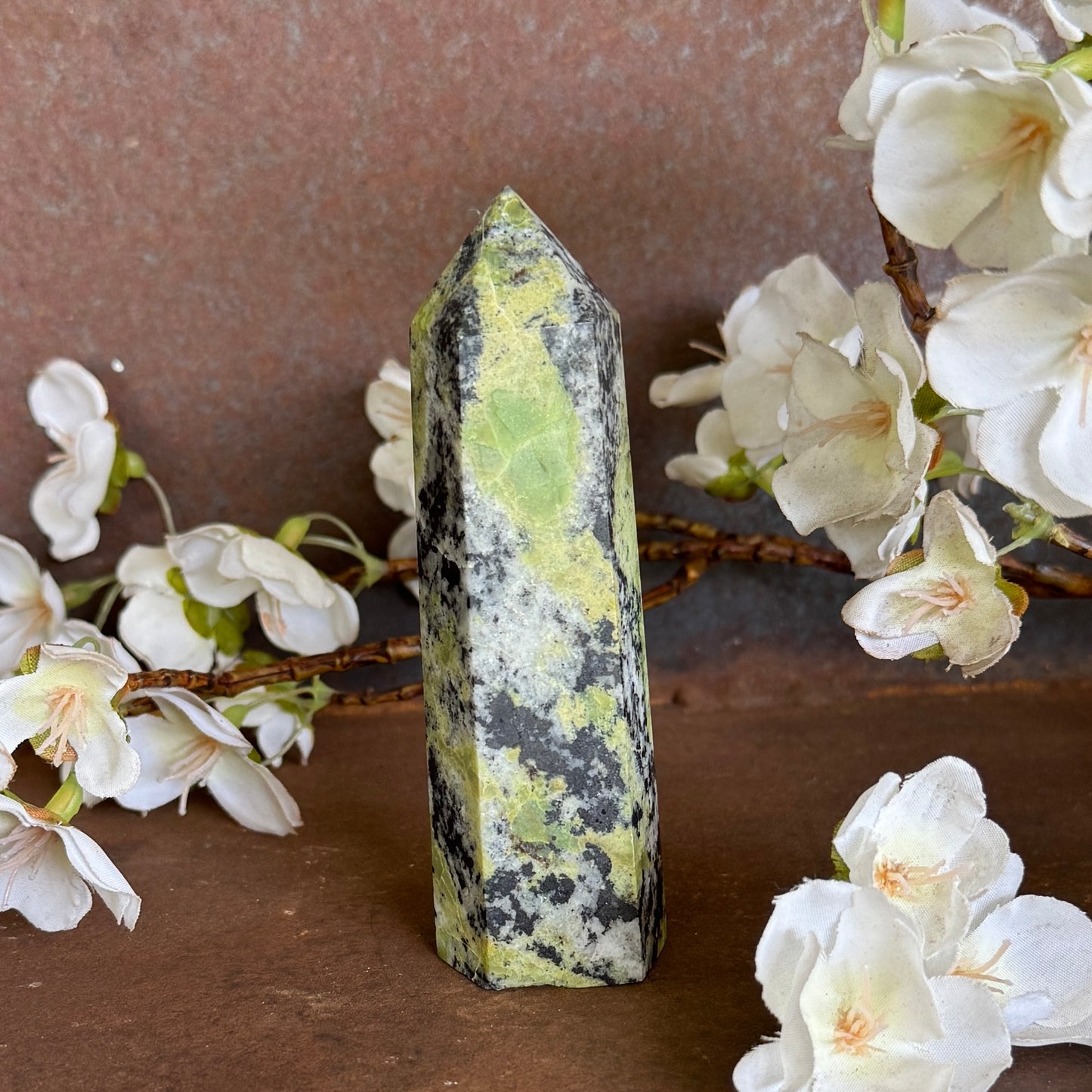 Chrysoprase Crystal Tower – Emotional Healing, Renewal & Heart Chakra Balance
