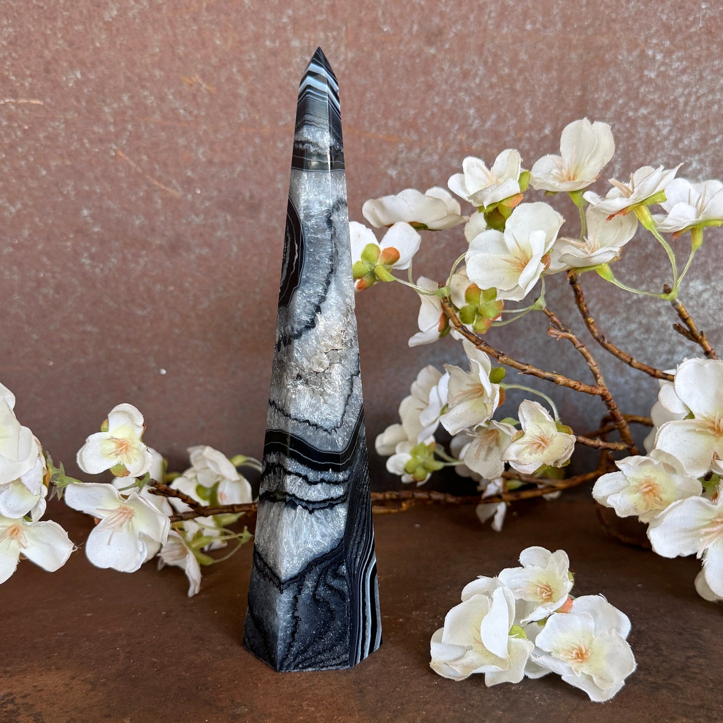 Black Onyx Obelisk Crystal Towers – Protection, Grounding & Inner Strength