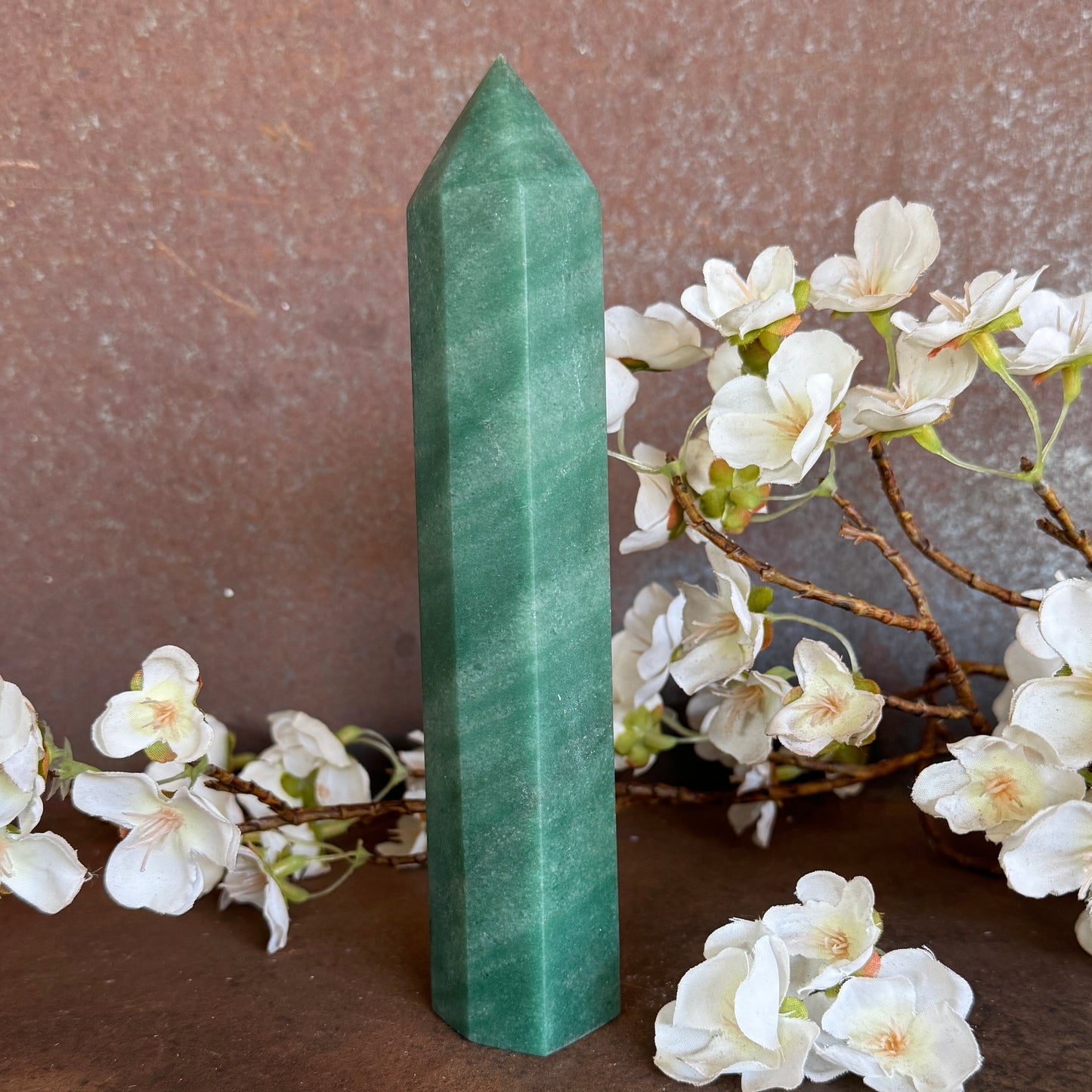 Green Aventurine Crystal Towers – Stone of Prosperity, Luck & Heart Healing