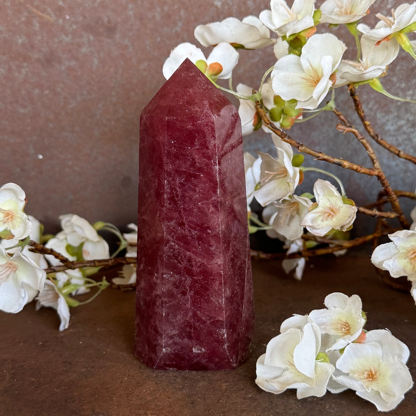 Strawberry Quartz Crystal Generators – Heart Healing, Love & Spiritual Balance