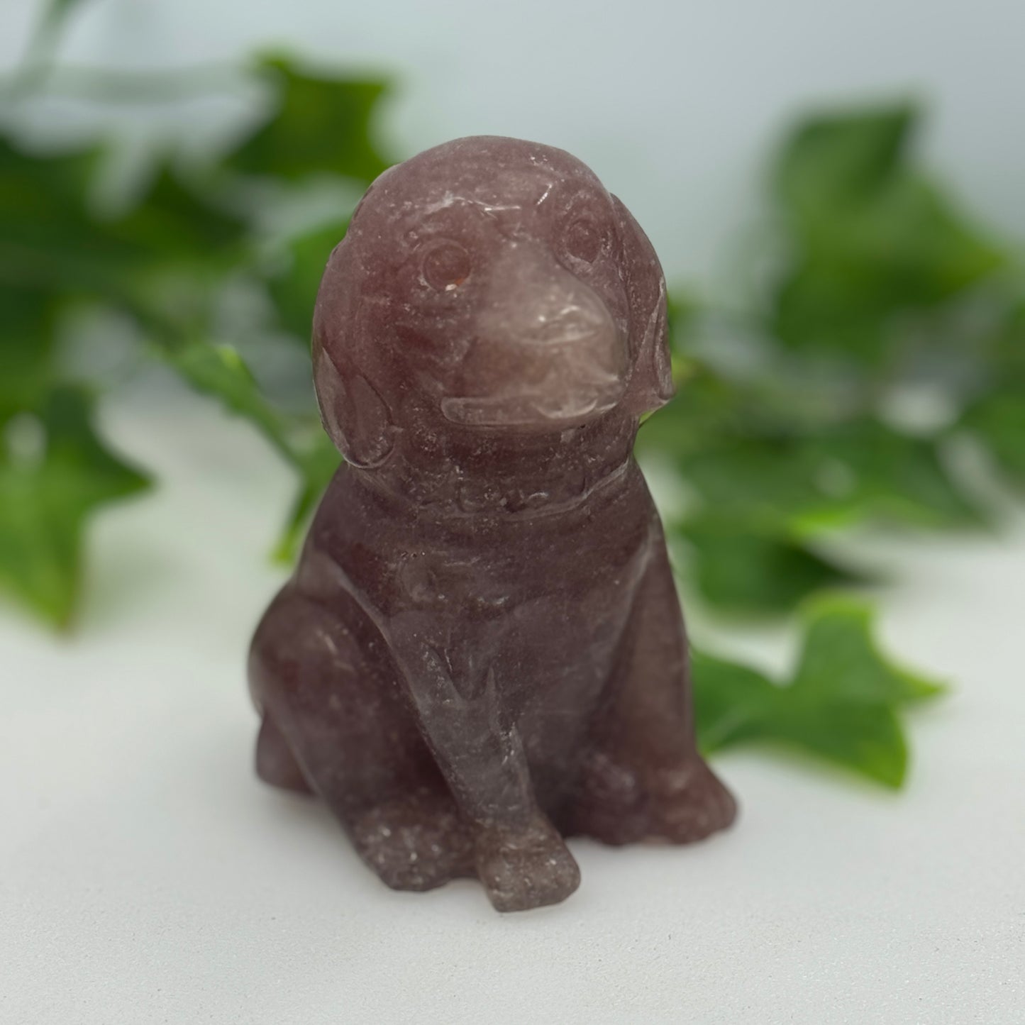 Labrador/Retriever Dog Crystal Carving – A Heartwarming Tribute to Dogs with Healing Energy