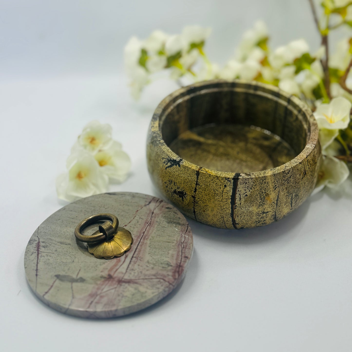 Picture Jasper Bowl with Lid