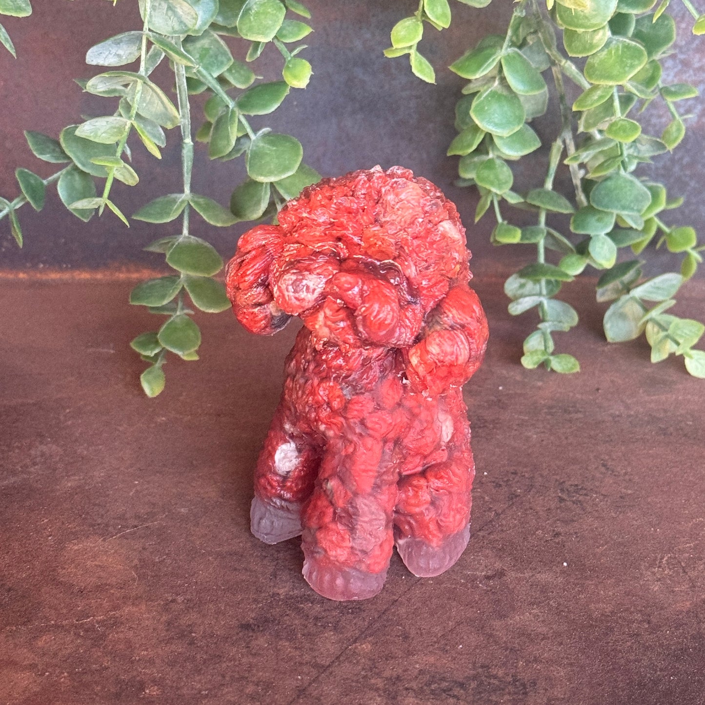 Crystal-Infused Resin Moodle/Cavoodle/Toy Poodle Dog Figurine – Promote Positive Energy & Emotional Balance