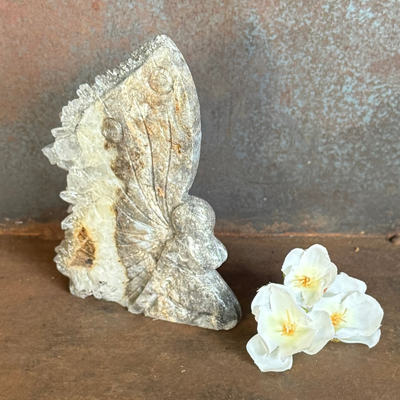 Geode Angel & Mermaid Carvings – One-of-a-Kind Crystal Healing Treasures