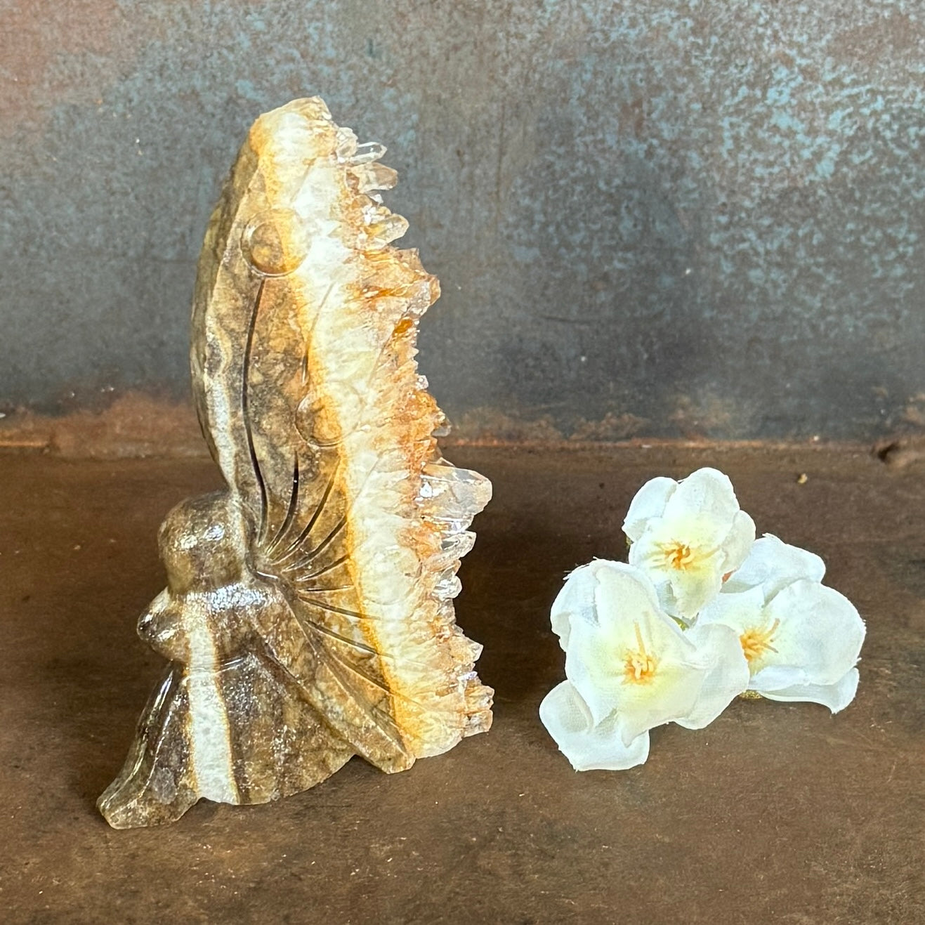Geode Angel & Mermaid Carvings – One-of-a-Kind Crystal Healing Treasures