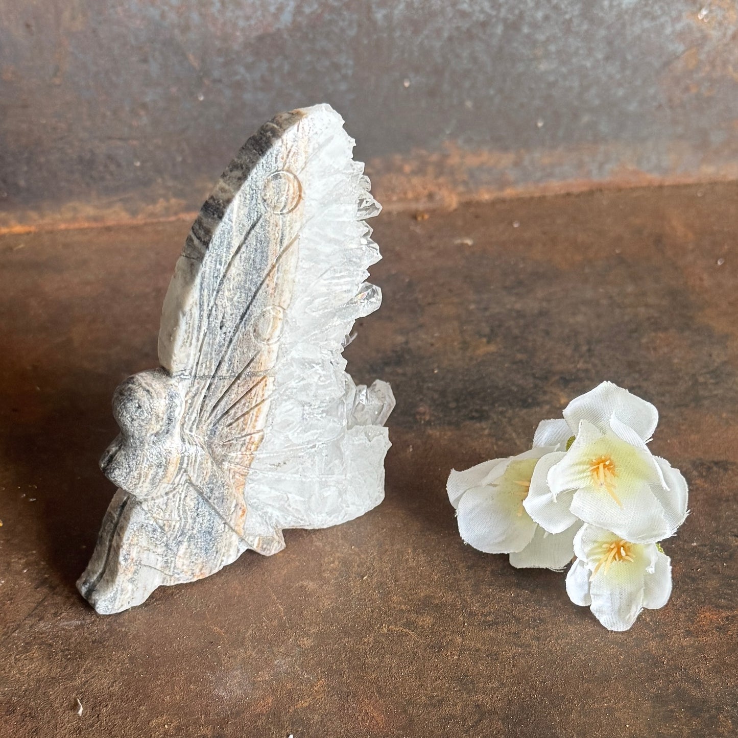 Geode Angel & Mermaid Carvings – One-of-a-Kind Crystal Healing Treasures
