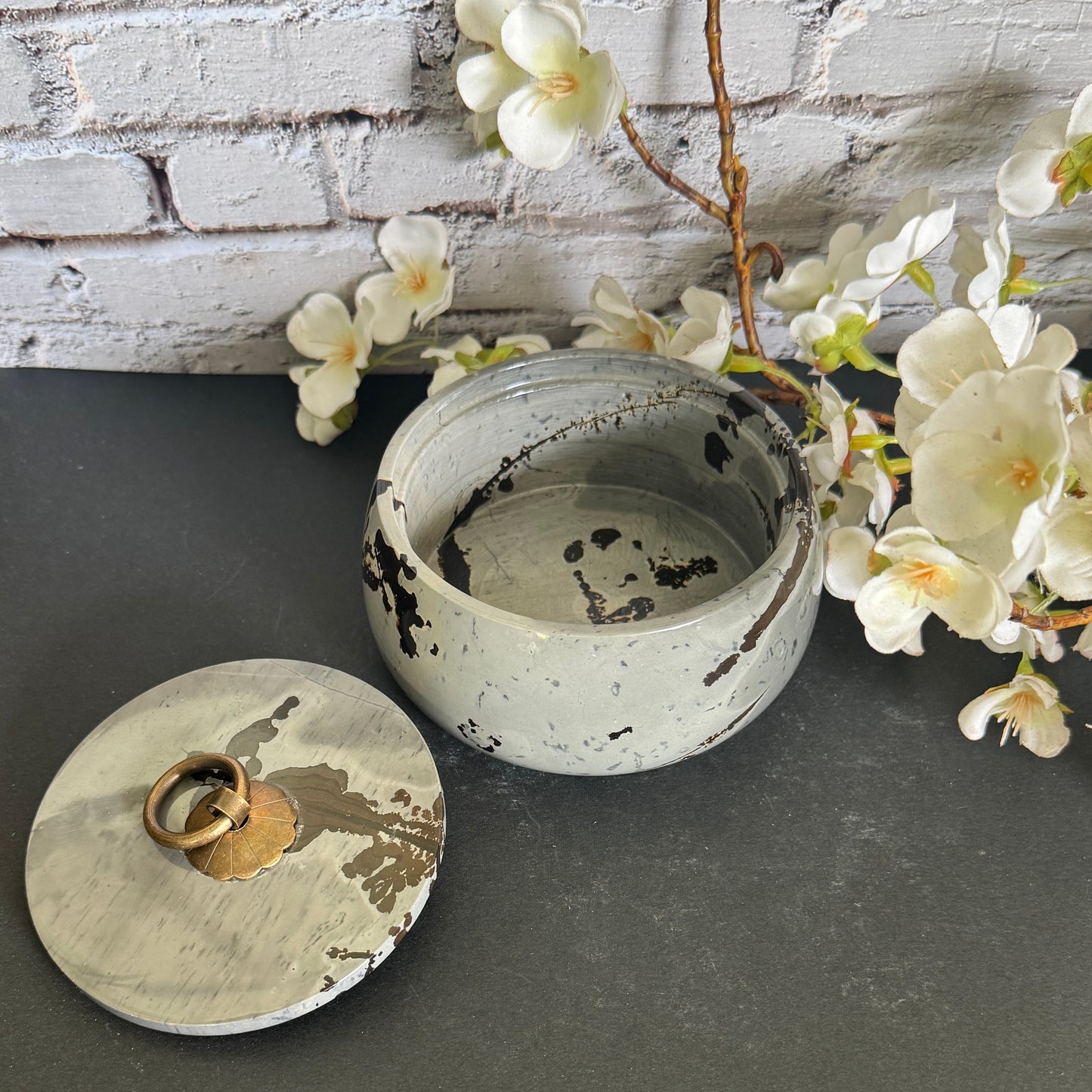 Picture Jasper Bowl with Lid