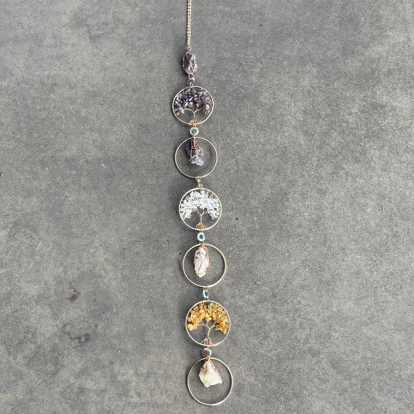 Bohemian Tree of Life Crystal Wall Hanging – Spiritual Healing, Energy & Balance