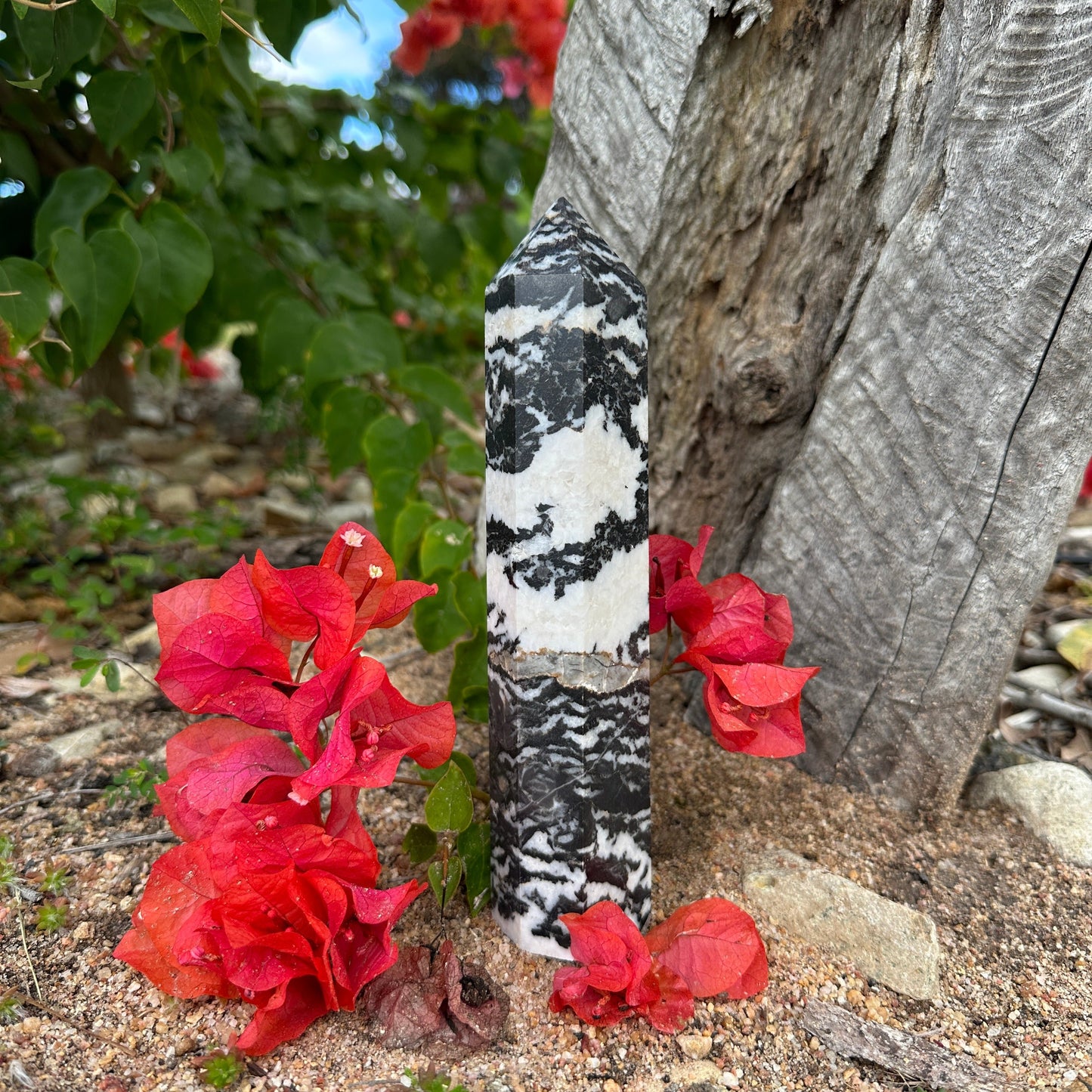 Zebra Stone Tower – Spiritual Healing and Balance