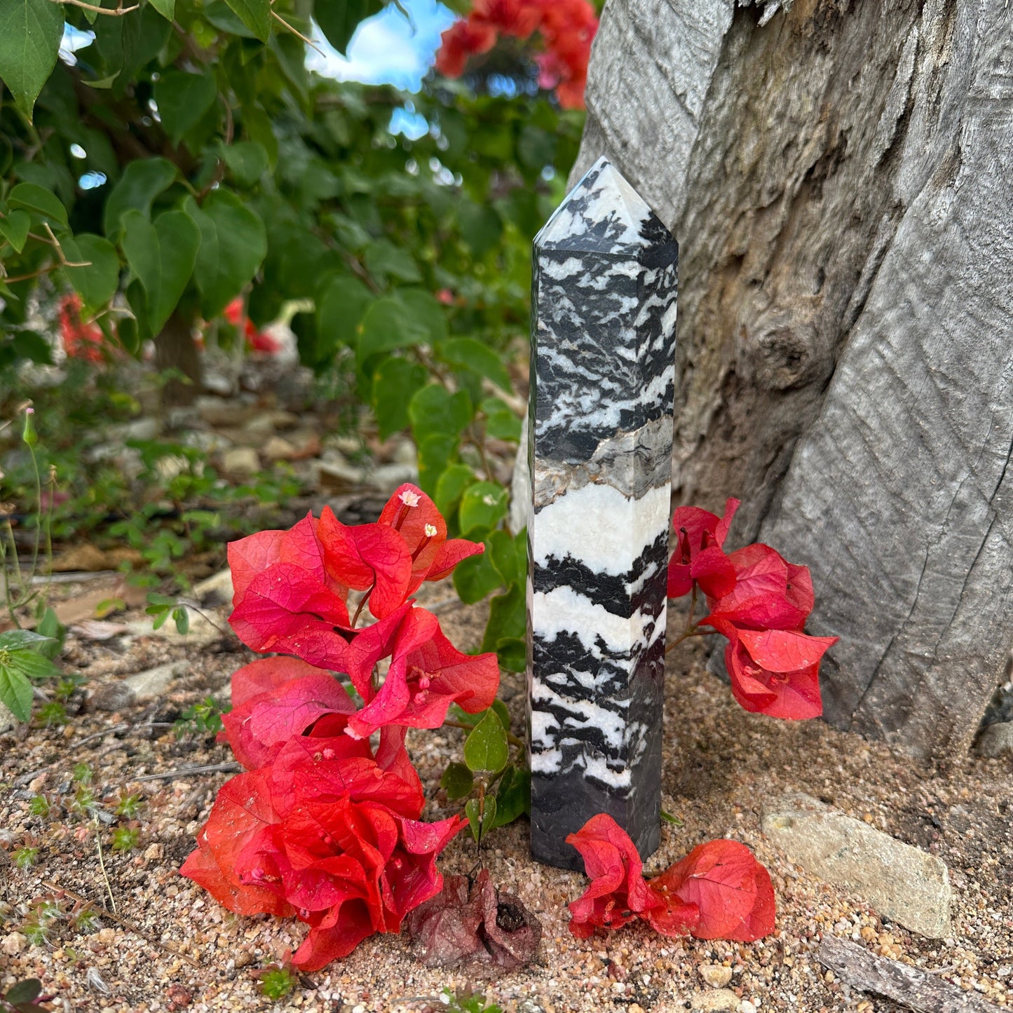 Zebra Stone Tower – Spiritual Healing and Balance