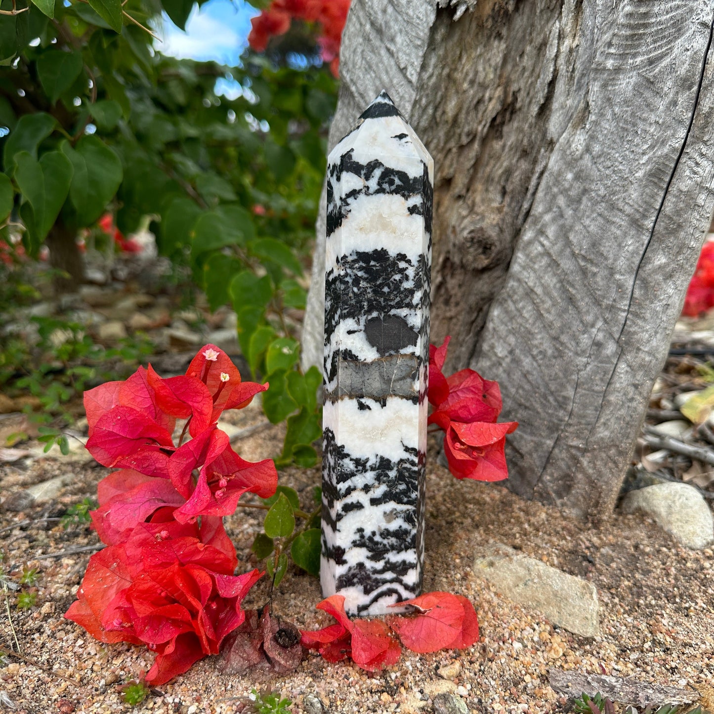 Zebra Stone Tower – Spiritual Healing and Balance