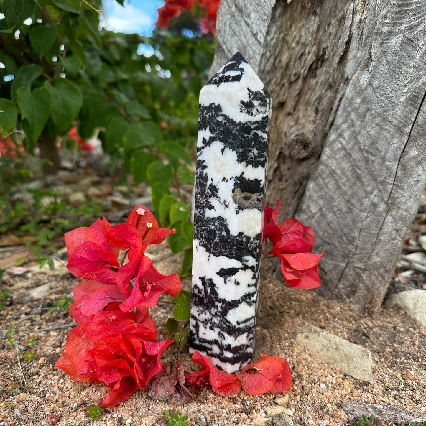 Zebra Stone Tower – Spiritual Healing and Balance