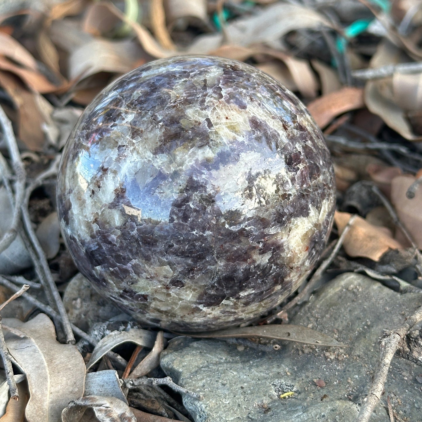 Purple Tourmaline Crystal Sphere – Emotional Healing, Spiritual Protection & Inner Harmony(6.5 cm Approx)