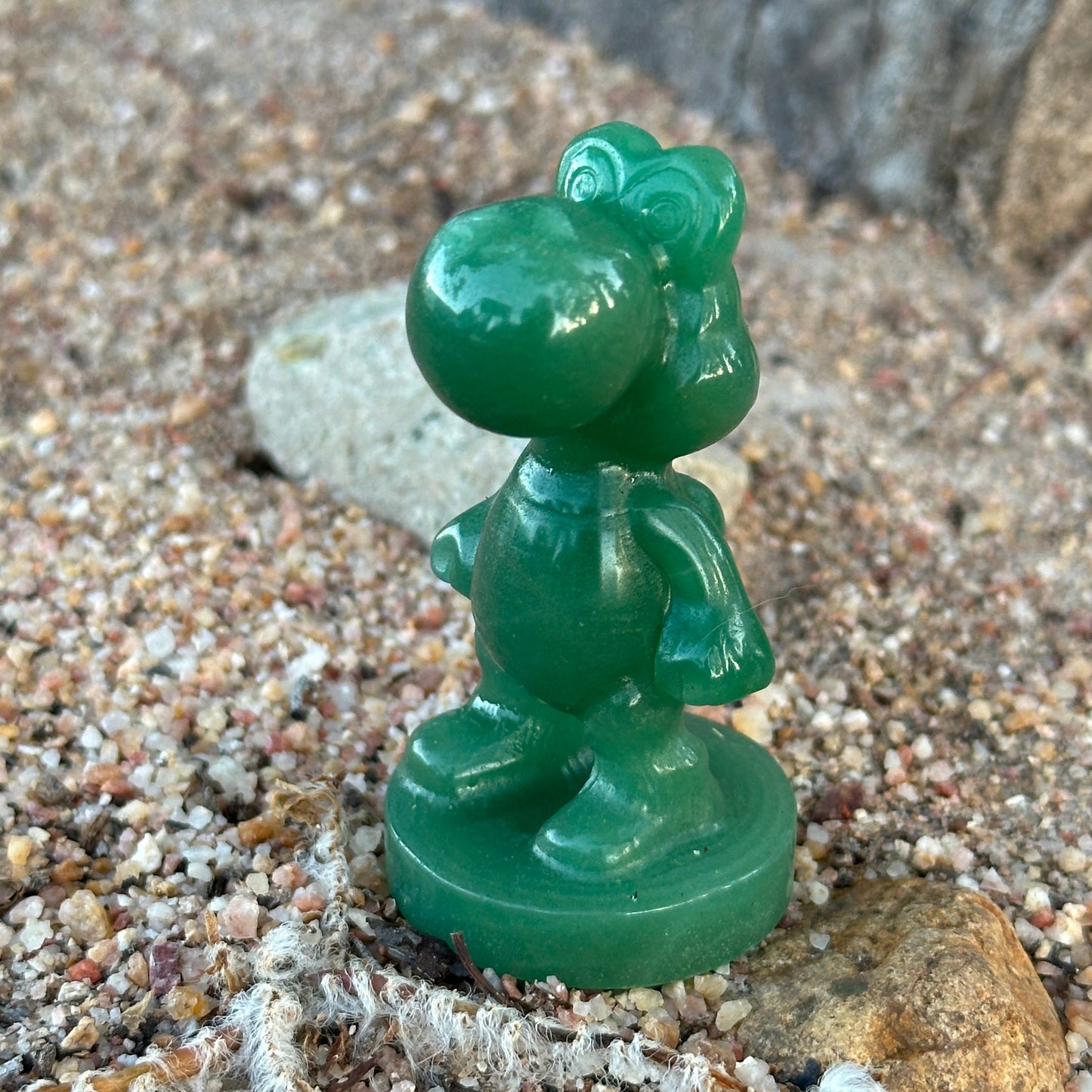 Yoshi-Inspired Green Aventurine Crystal Carving – Good Luck, Abundance & Spiritual Healing Energy