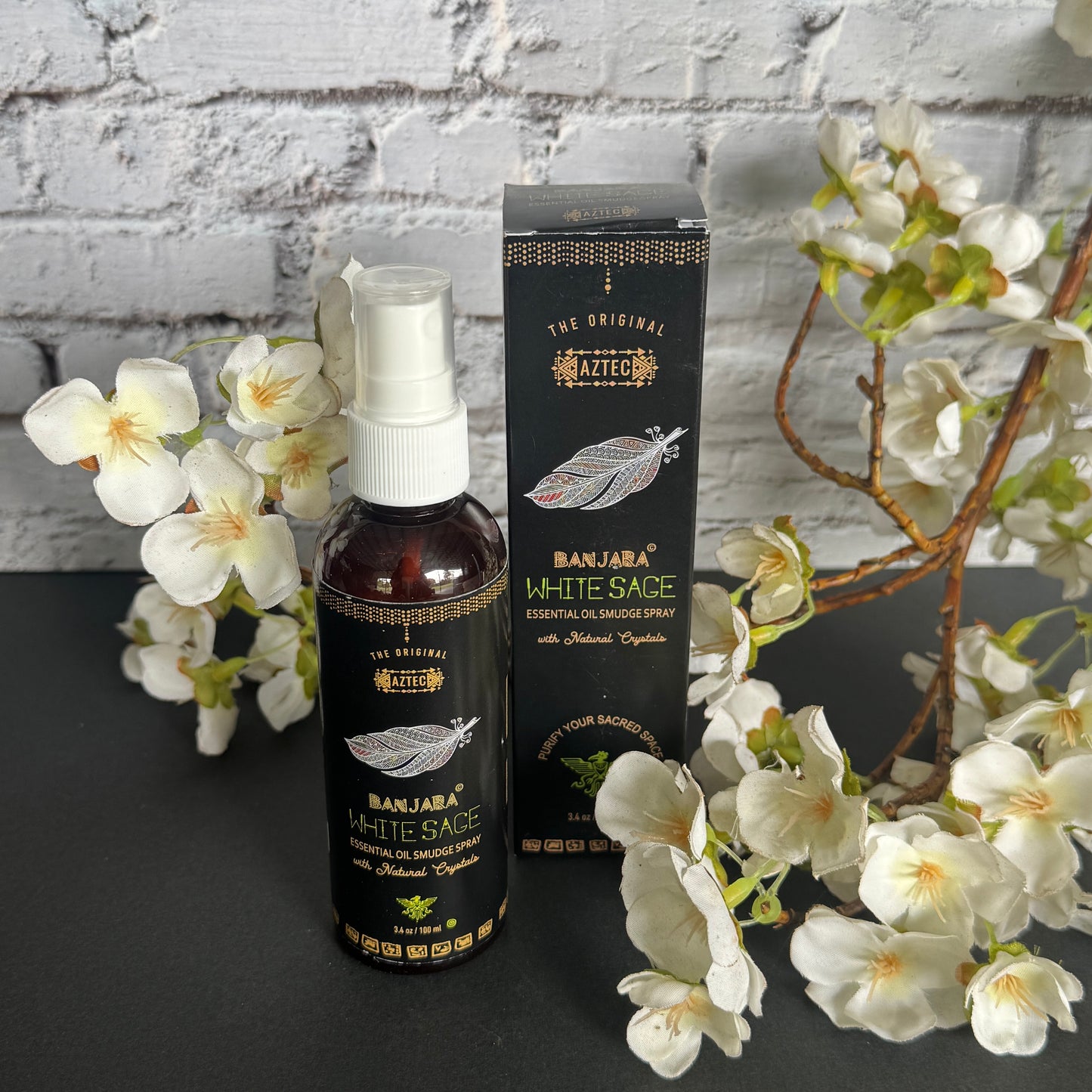 Banjara Smudge Spray – White Sage (100ml) for Energy Cleansing & Spiritual Protection