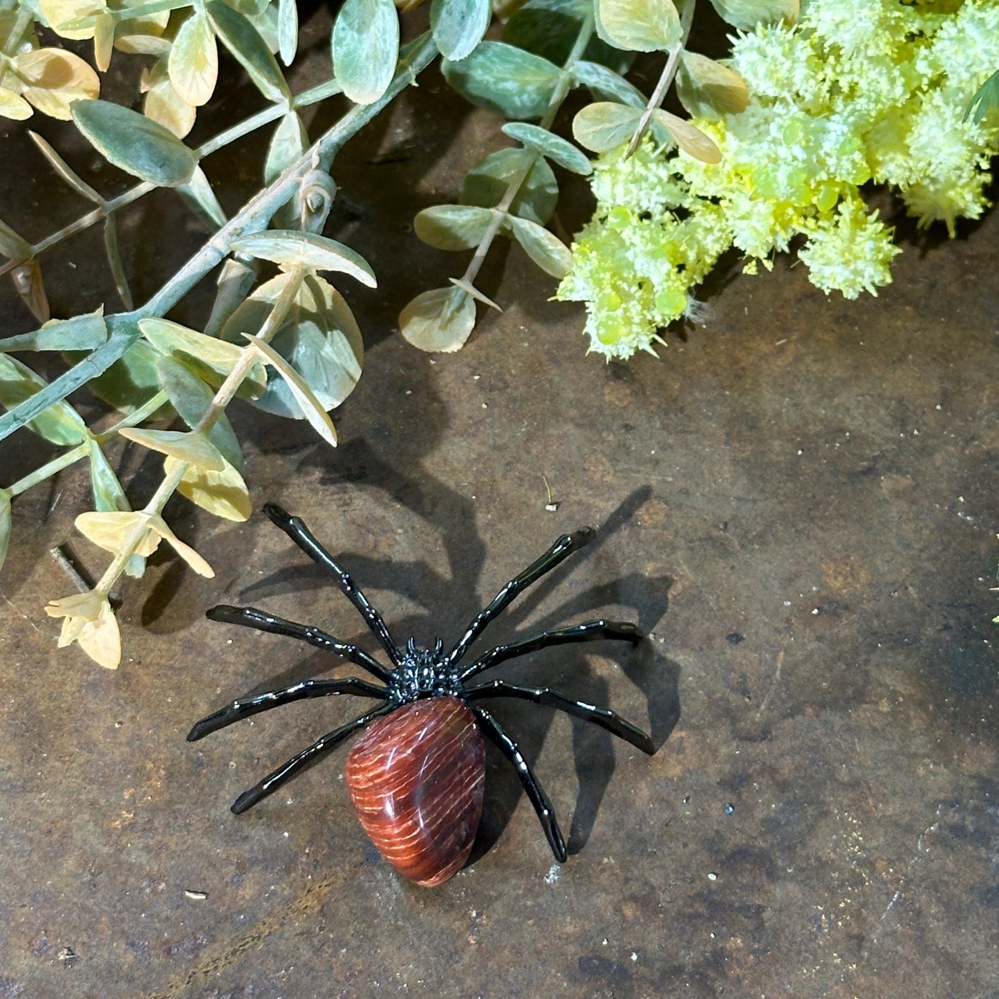 Spider with Crystal Gem – Symbol of Creativity, Protection & Healing Energy