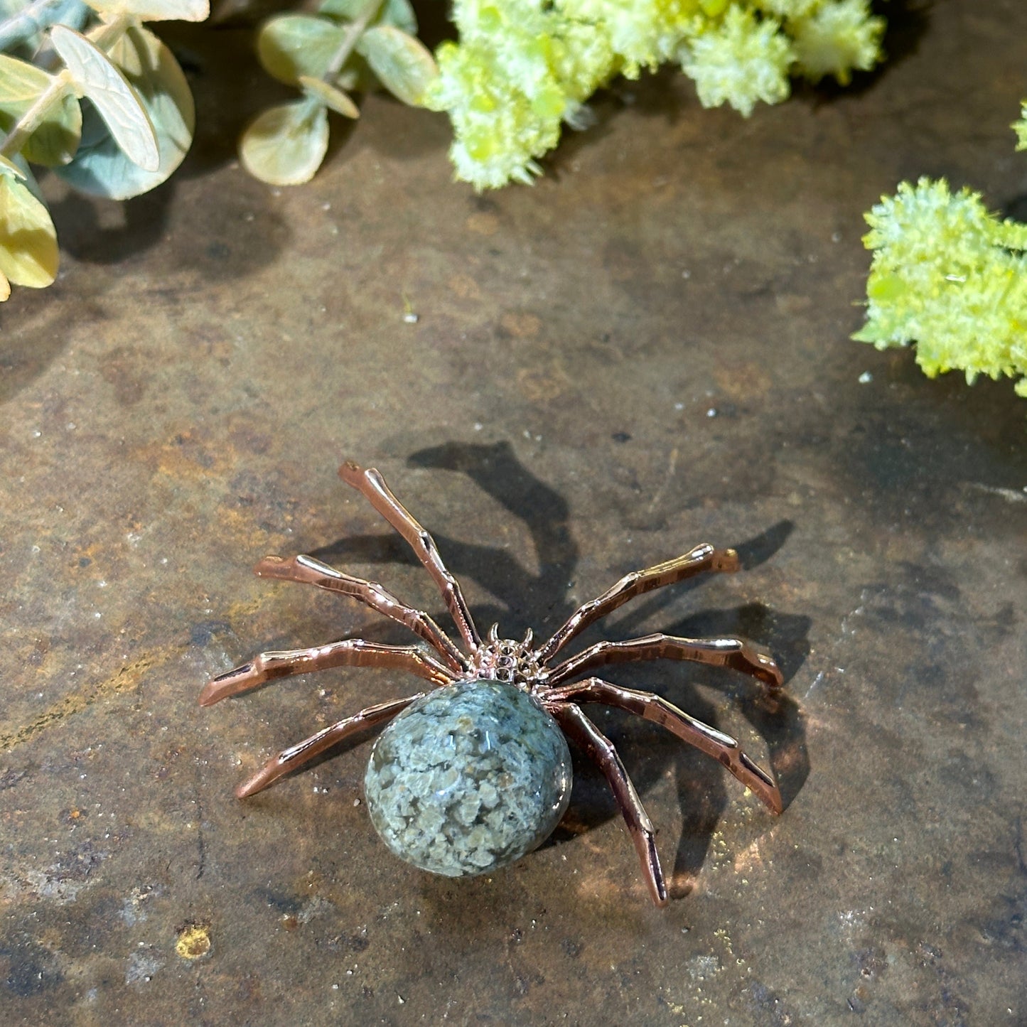 Spider with Crystal Gem – Symbol of Creativity, Protection & Healing Energy