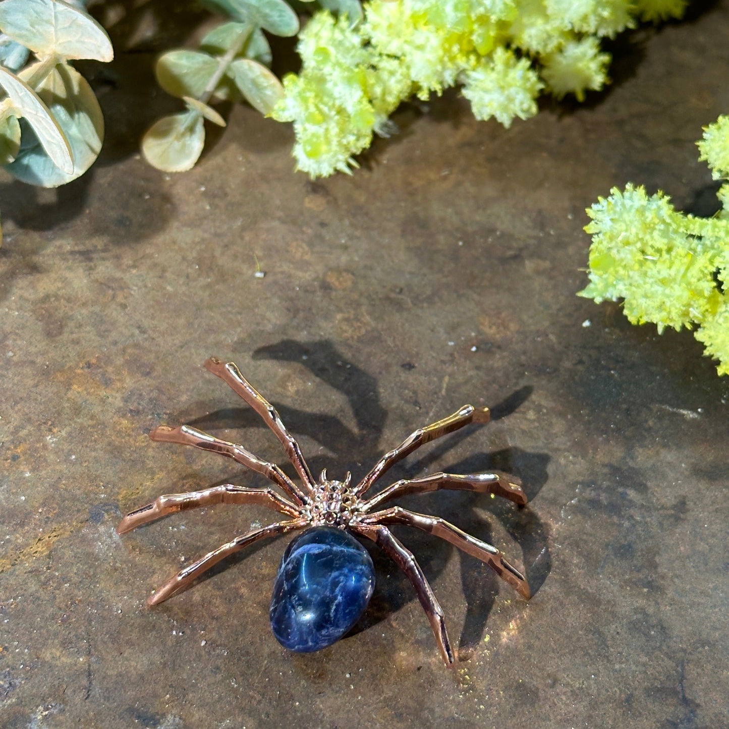Spider with Crystal Gem – Symbol of Creativity, Protection & Healing Energy