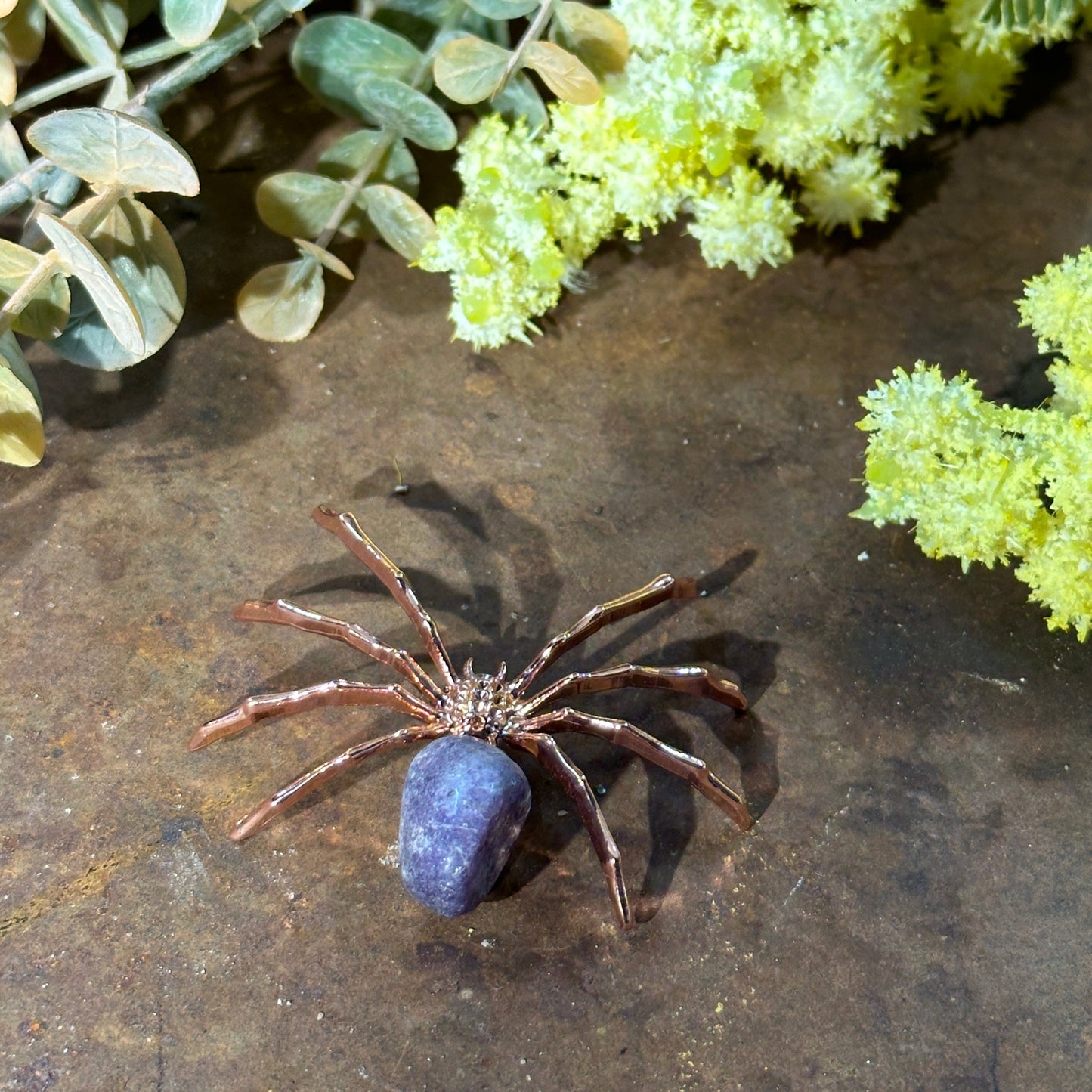Spider with Crystal Gem – Symbol of Creativity, Protection & Healing Energy