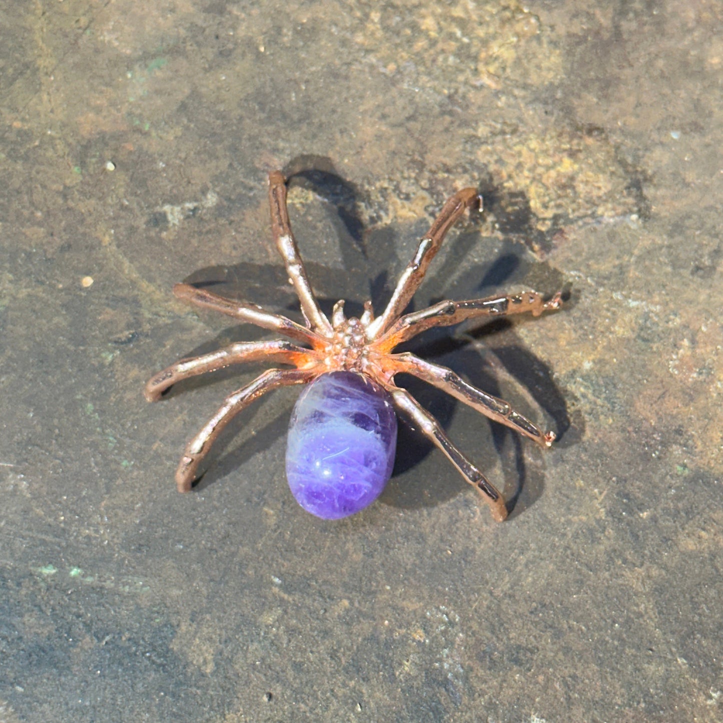 Spider with Crystal Gem – Symbol of Creativity, Protection & Healing Energy