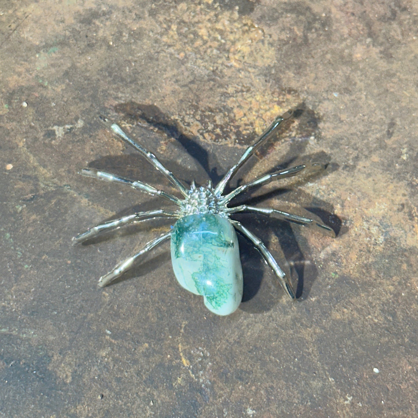 Spider with Crystal Gem – Symbol of Creativity, Protection & Healing Energy