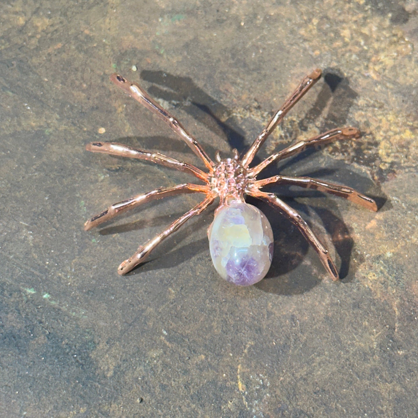 Spider with Crystal Gem – Symbol of Creativity, Protection & Healing Energy