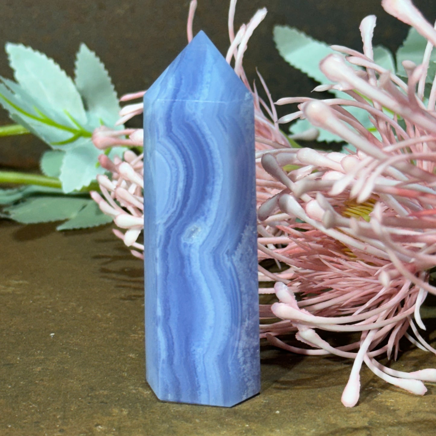 Blue Lace Agate Tower