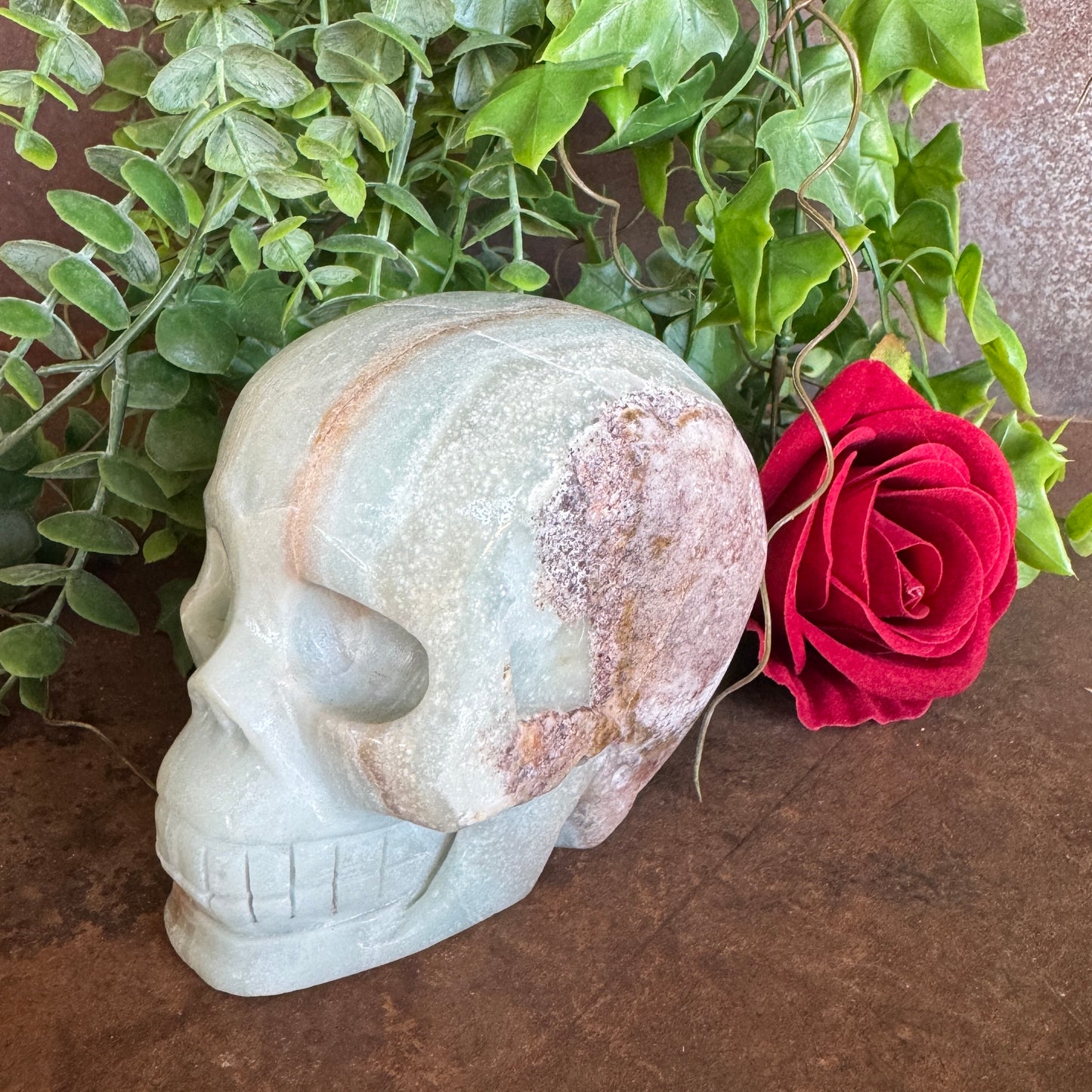 Caribbean Calcite Skull – Spiritual Awakening, Emotional Healing & Inner Wisdom (1.066kg)