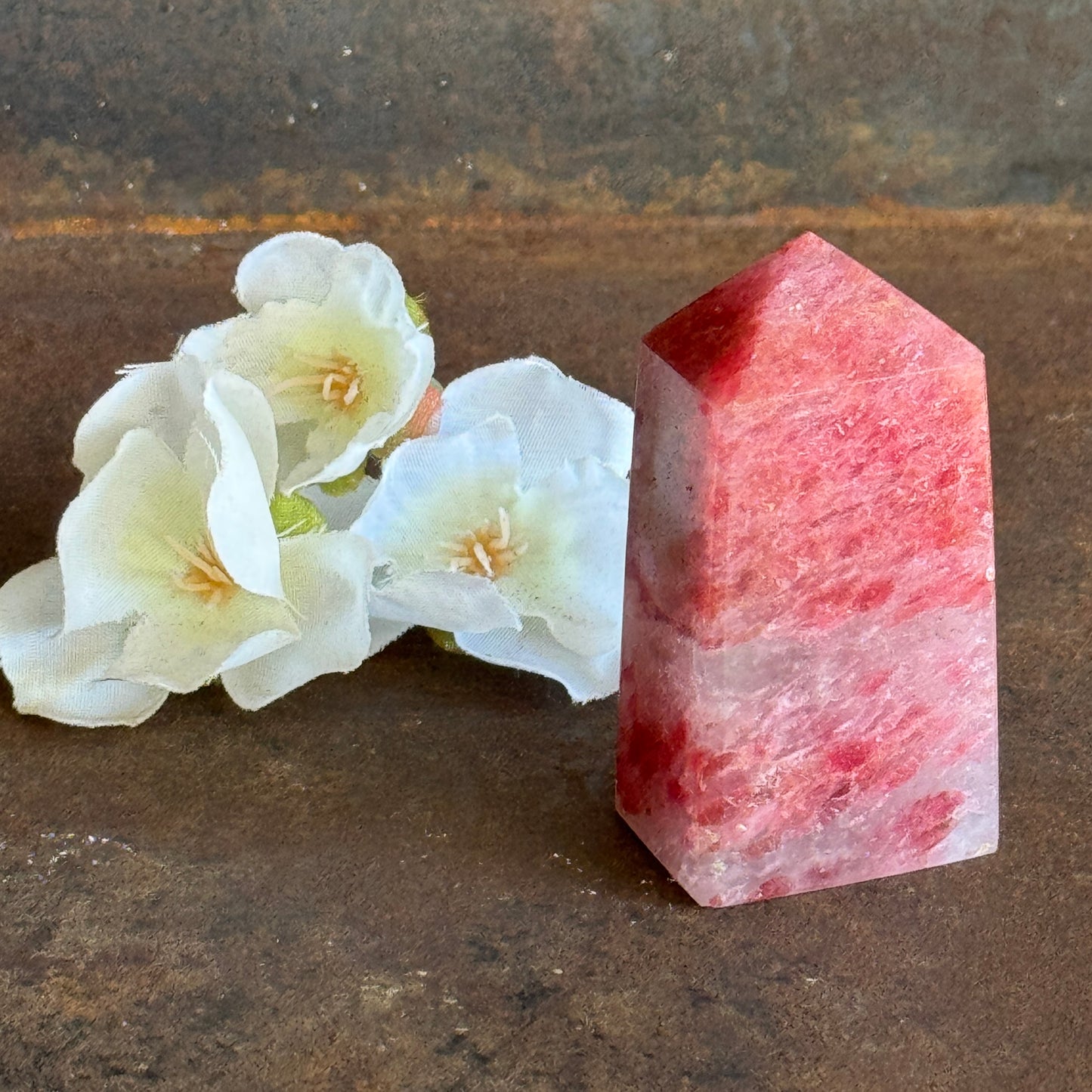 Cherry Blossom Rain Towers – Crystal of Renewal, Inner Peace & Spiritual Healing