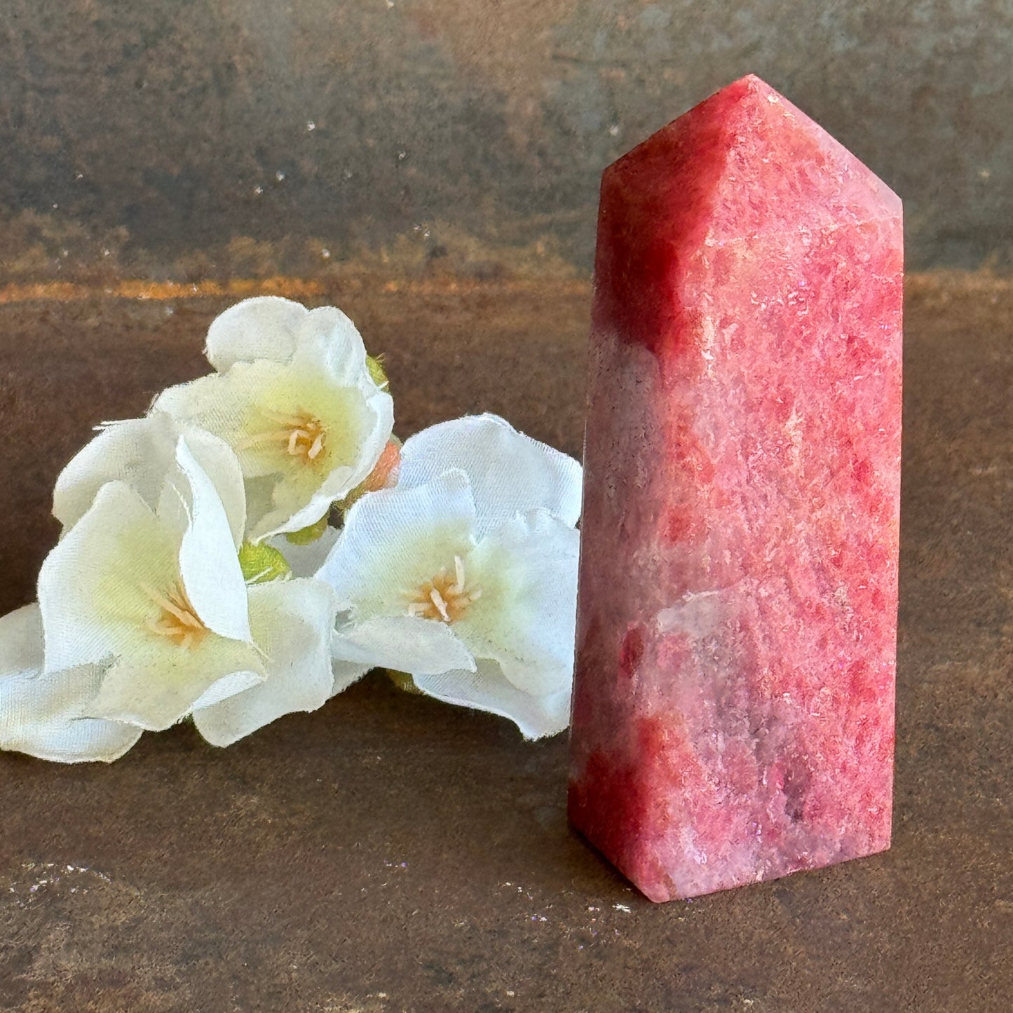 Cherry Blossom Rain Towers – Crystal of Renewal, Inner Peace & Spiritual Healing