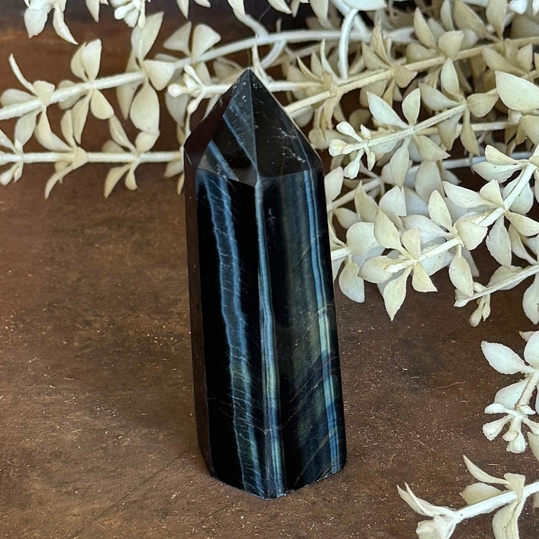 Blue Tiger’s Eye Towers – Crystal of Protection, Clarity & Spiritual Insight