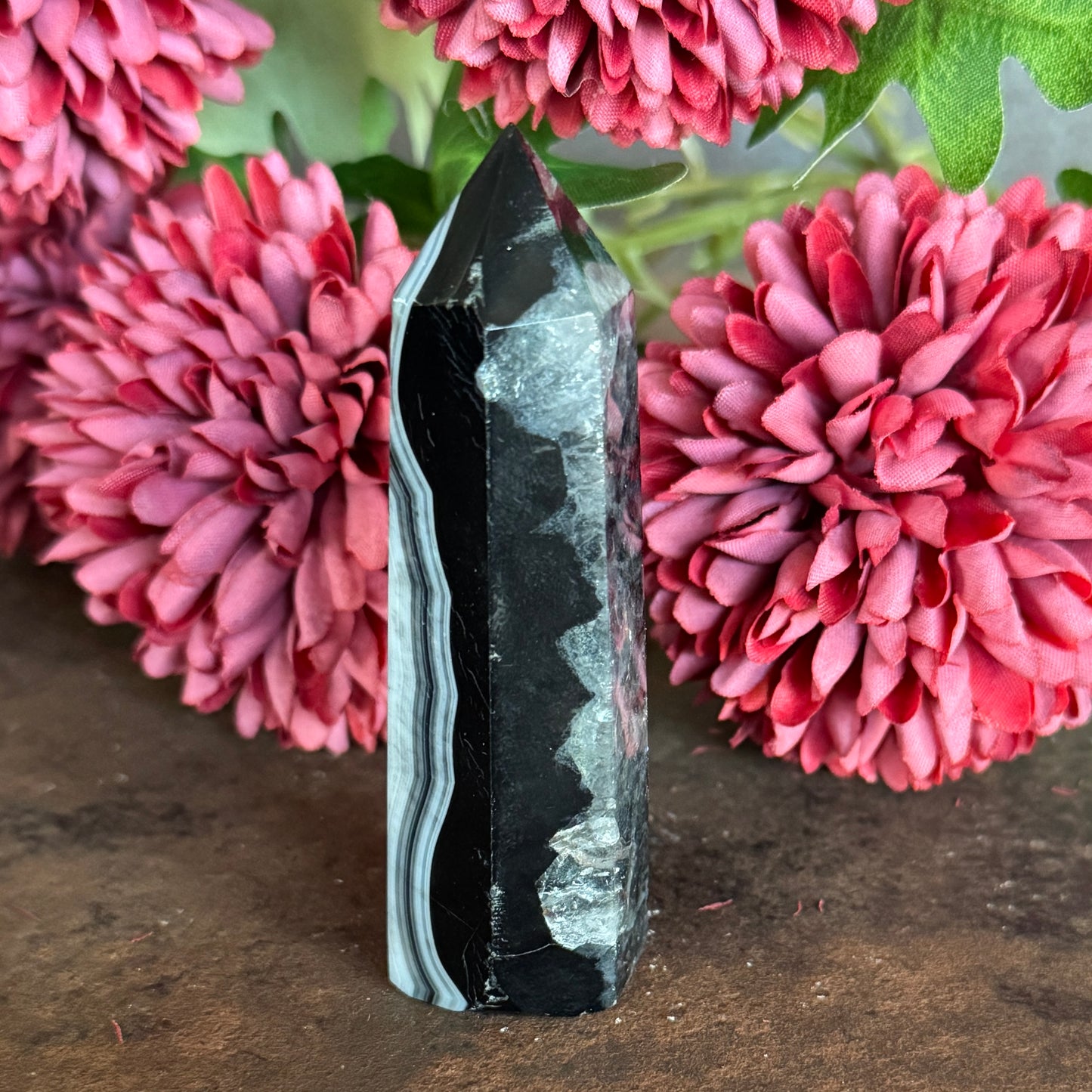 Black Agate Towers – Crystal of Grounding, Strength & Spiritual Protection