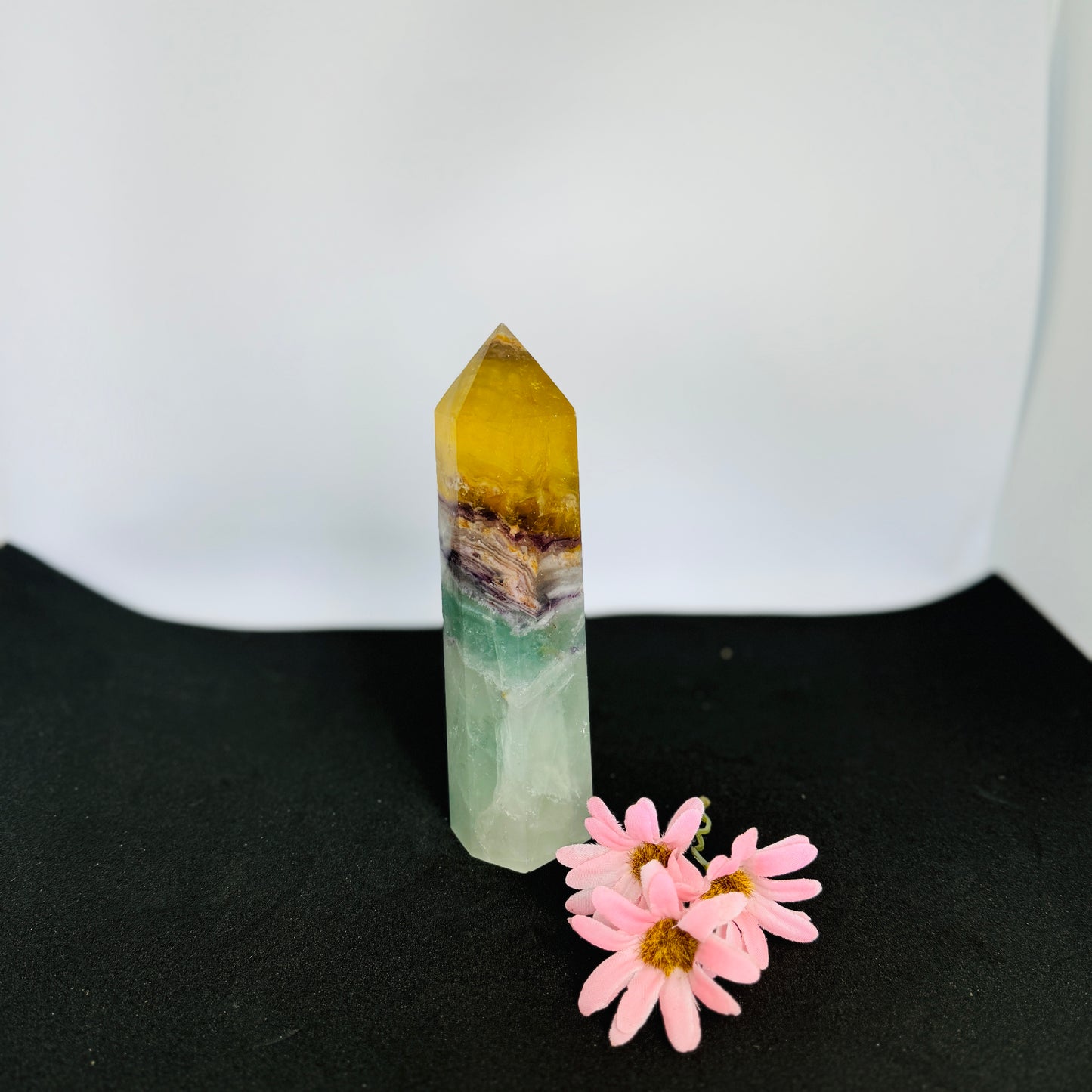 Rainbow Fluorite Tower - Healing, Clarity, and Energetic Protection