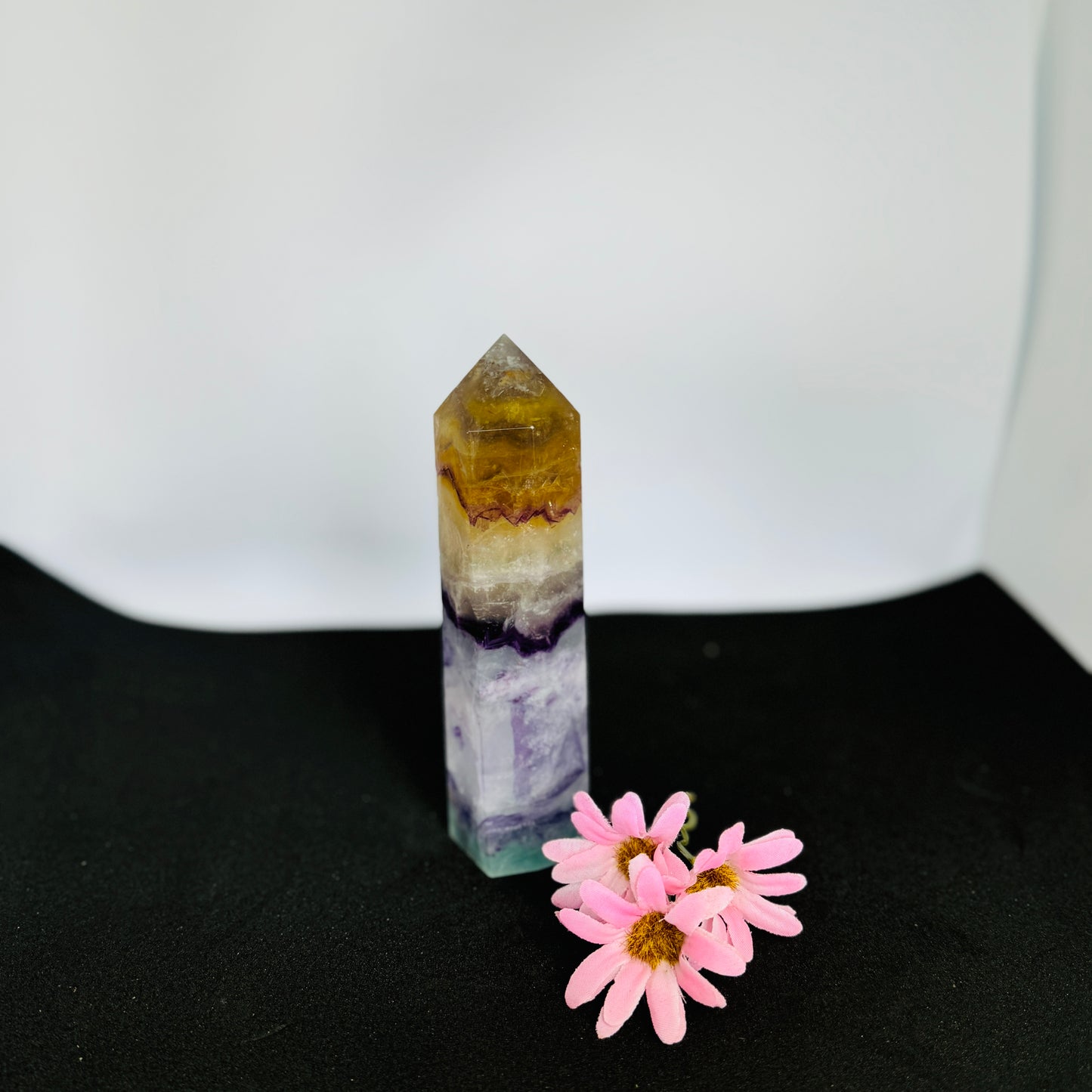 Rainbow Fluorite Tower - Healing, Clarity, and Energetic Protection