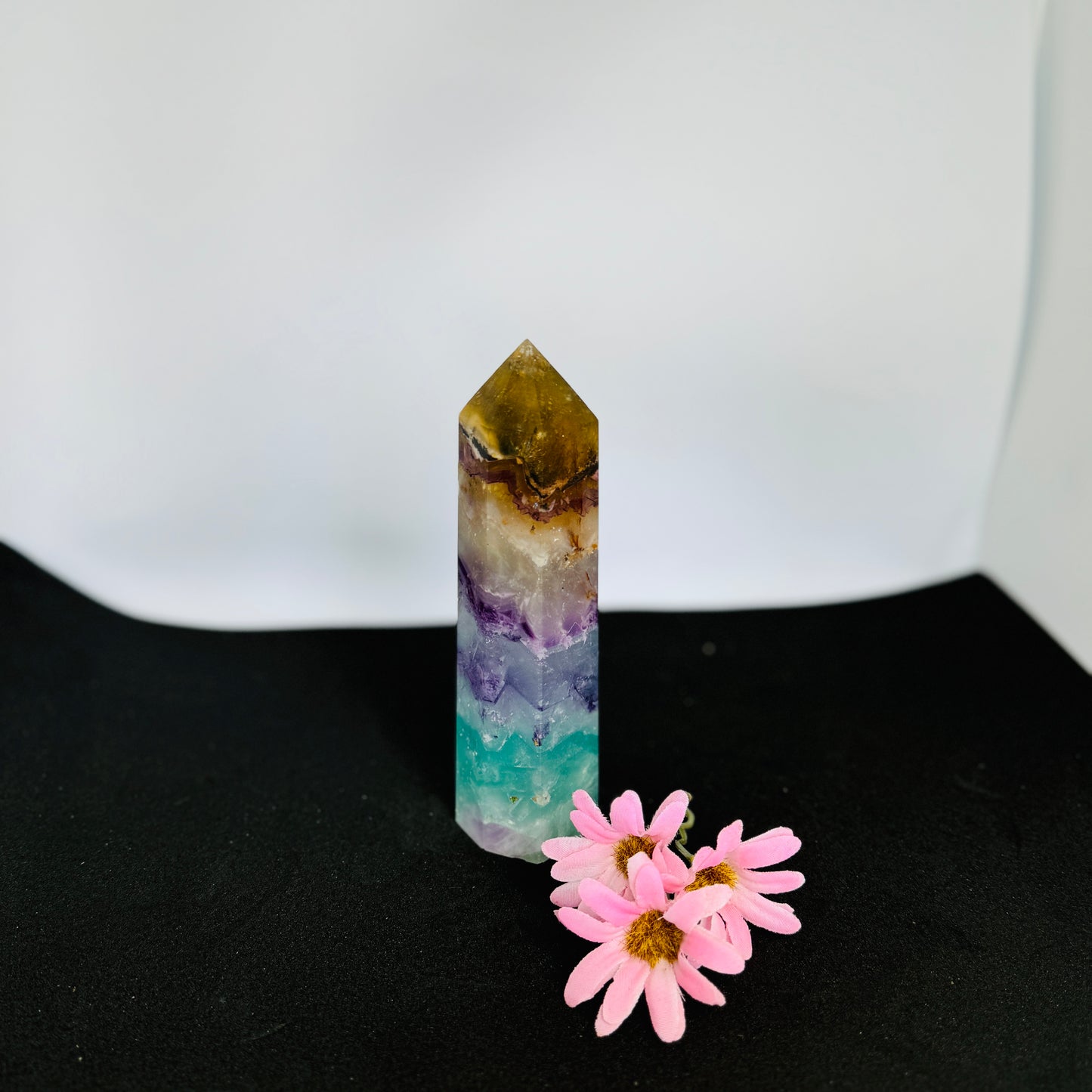 Rainbow Fluorite Tower – Spiritual Clarity, Protection & Chakra Healing
