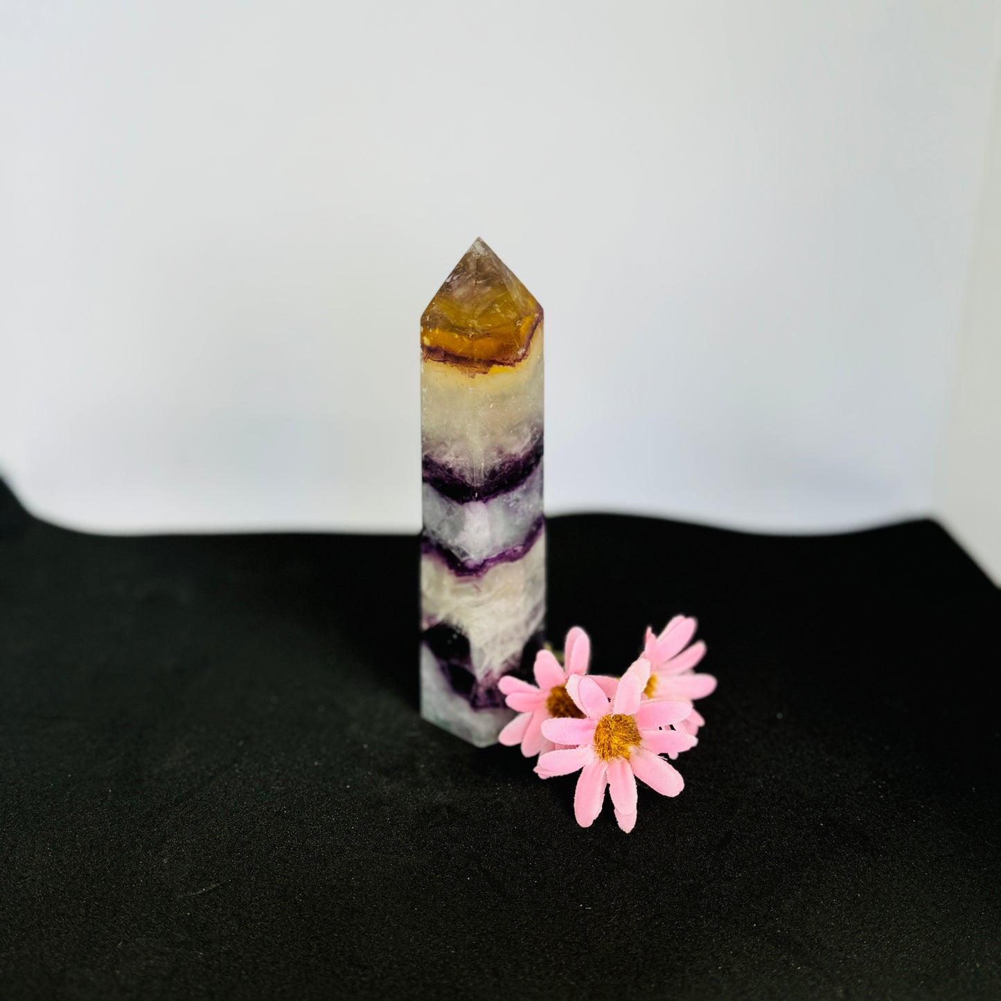 Rainbow Fluorite Tower - Healing, Clarity, and Energetic Protection