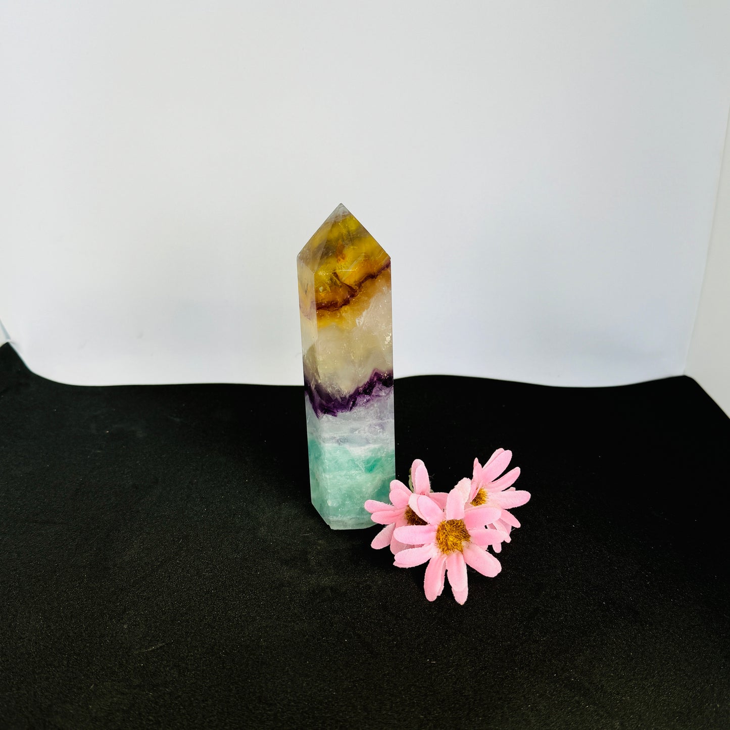Rainbow Fluorite Tower - Healing, Clarity, and Energetic Protection