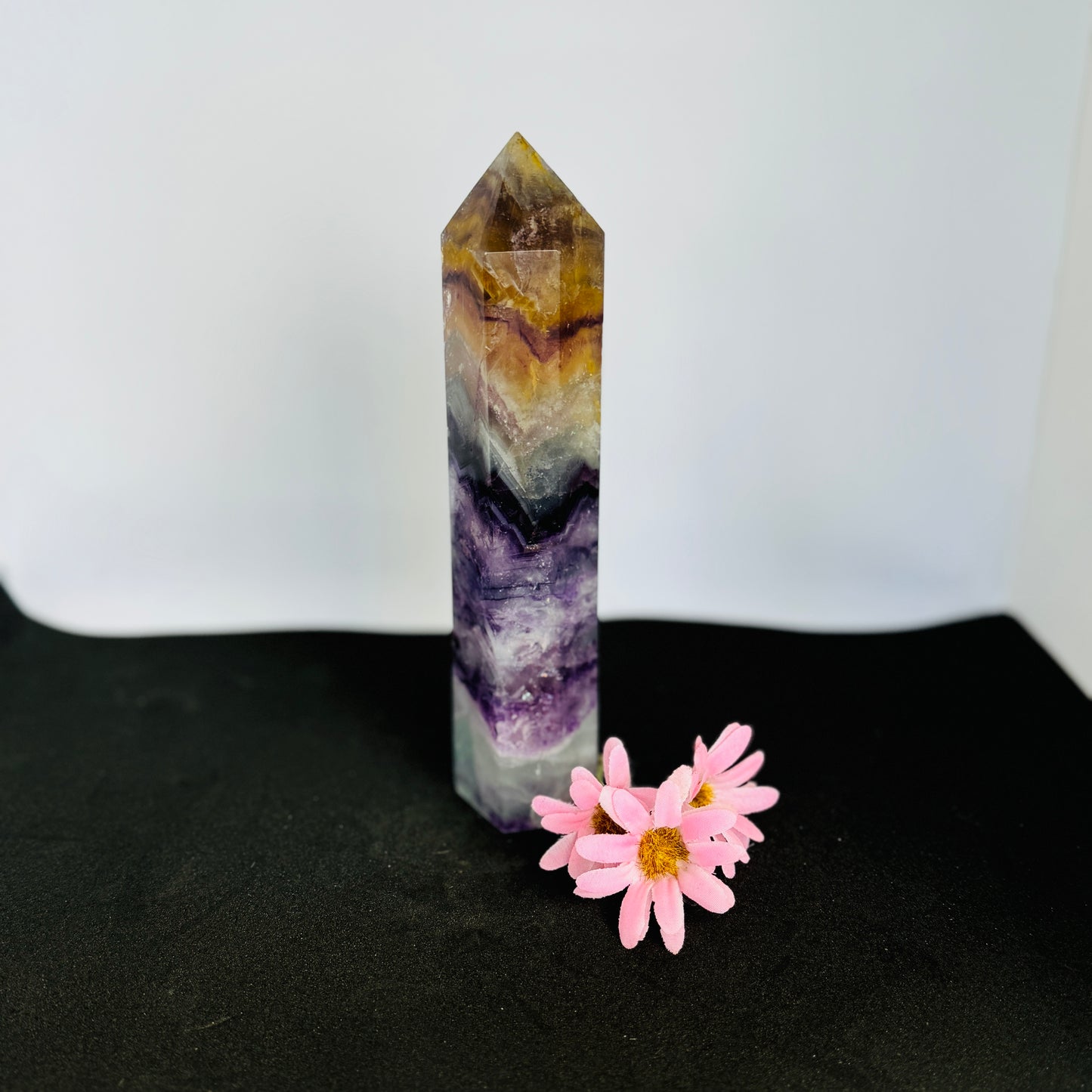 Rainbow Fluorite Tower - Healing, Clarity, and Energetic Protection