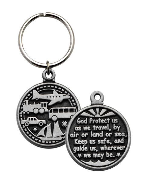 Travelers’ Prayer Keyring – Double-Sided Travel Blessing & Protection