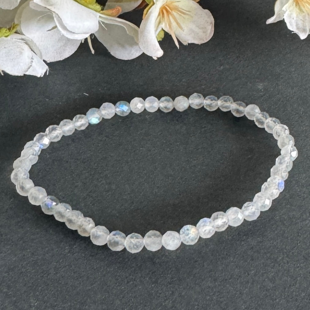 Labradorite Faceted Crystal Bracelet 4mm - Intuition, Transformation & Spiritual Protection