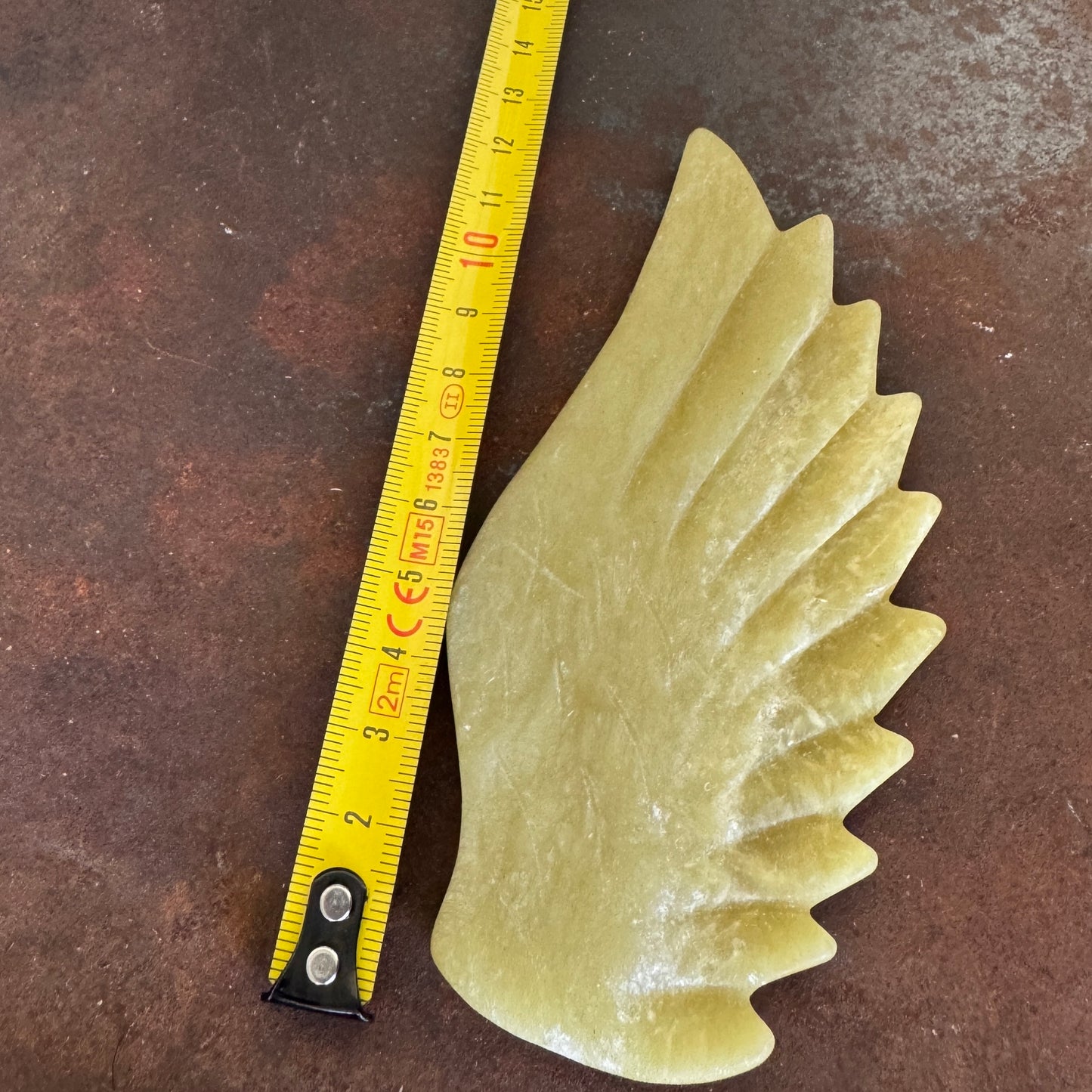 Lemon Quartz Crystal Wings with Unicorn Pegasus Stand – Magical Crystal Ornament for Healing & Inspiration