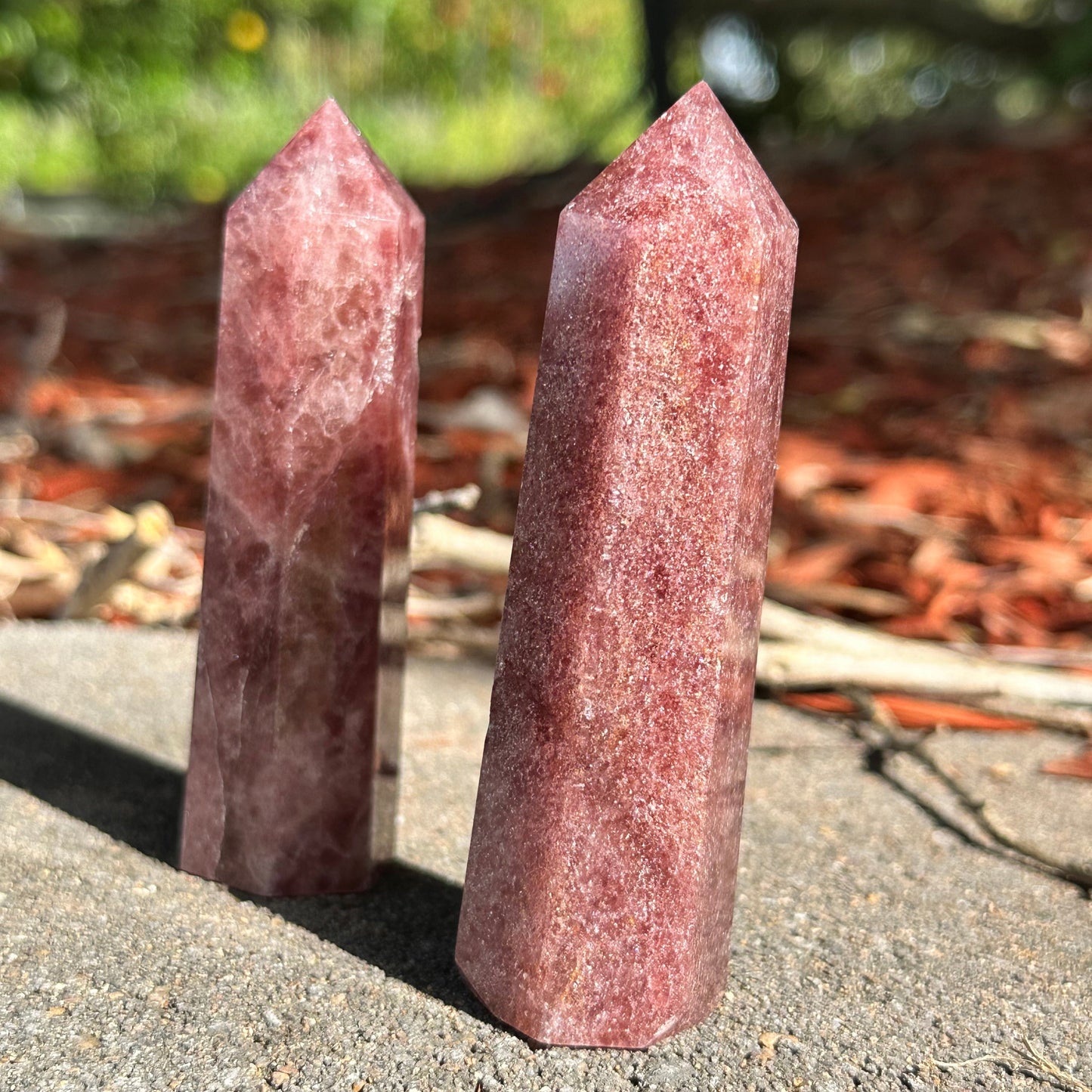 Strawberry Quartz Pencil Point Crystal – Love, Healing & Positive Energy