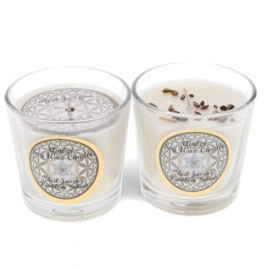 Problem Solver Red Jasper Amber Scented Votive – Grounding, Strength & Spiritual Protection