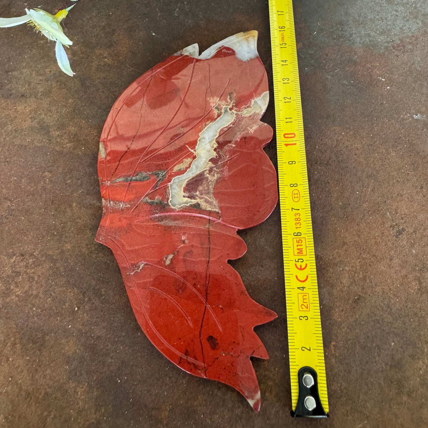 Red Jasper Crystal Wings with Butterfly Stand – A Powerful Symbol of Grounding, Strength & Emotional Healing