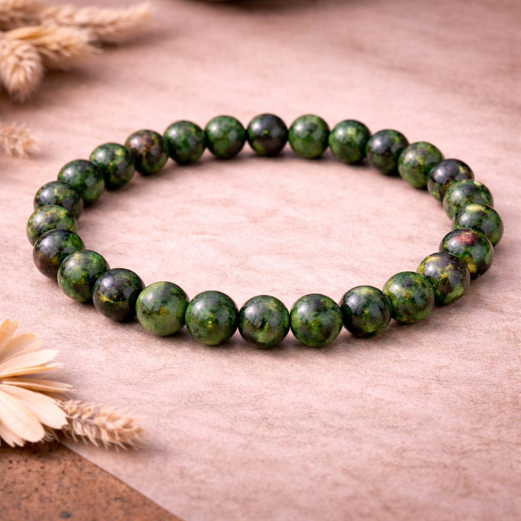 Ruby Zoisite Spiritual Bracelet – 8mm Crystal Jewellery for Emotional Healing & Empowerment